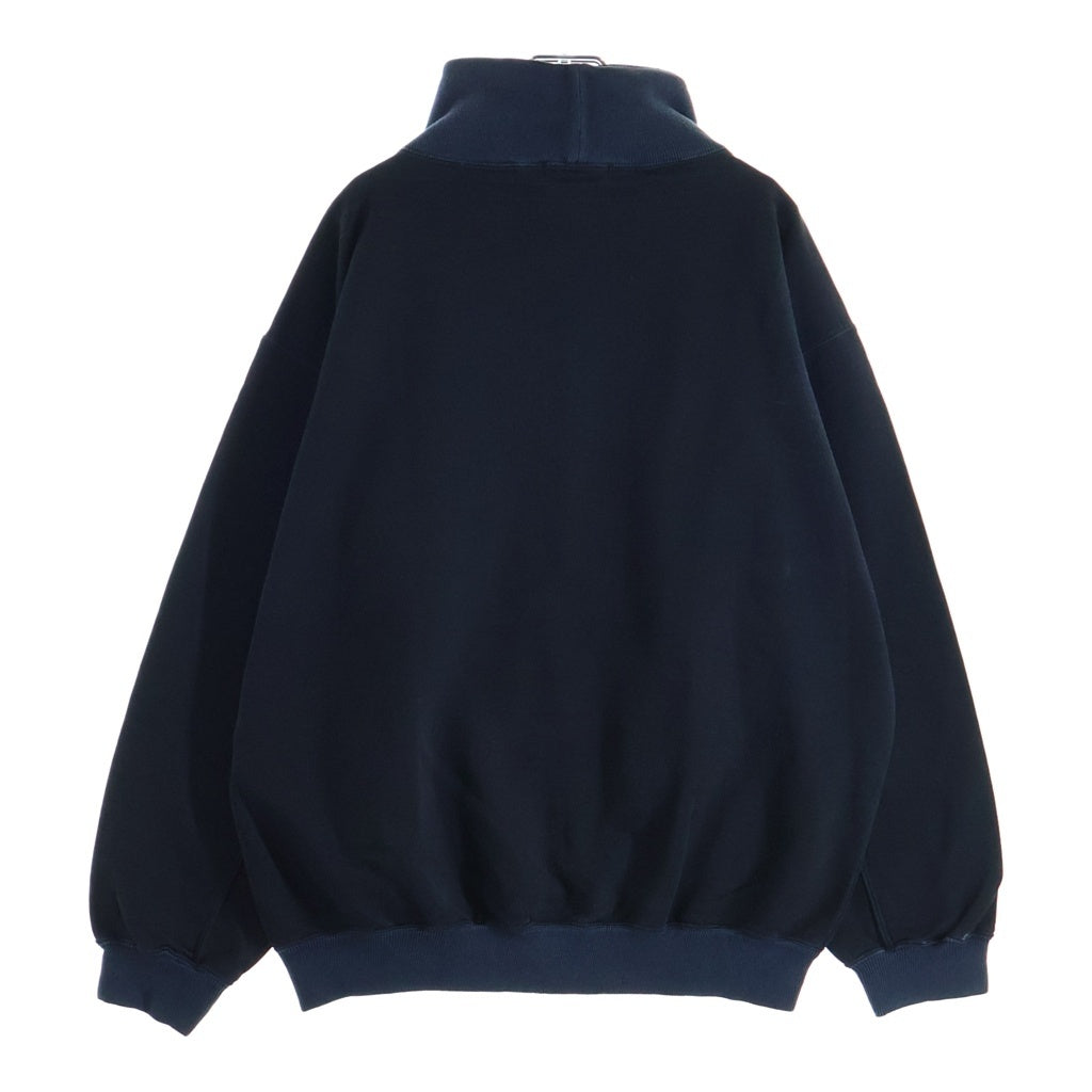 STONE ISLAND(ストーンアイランド) 80-90S VINTAGE ヴィンテージ マッシモオスティ期 フロントロゴ刺繍 タートルネック スウェットトレーナー ブラック/ネイビー