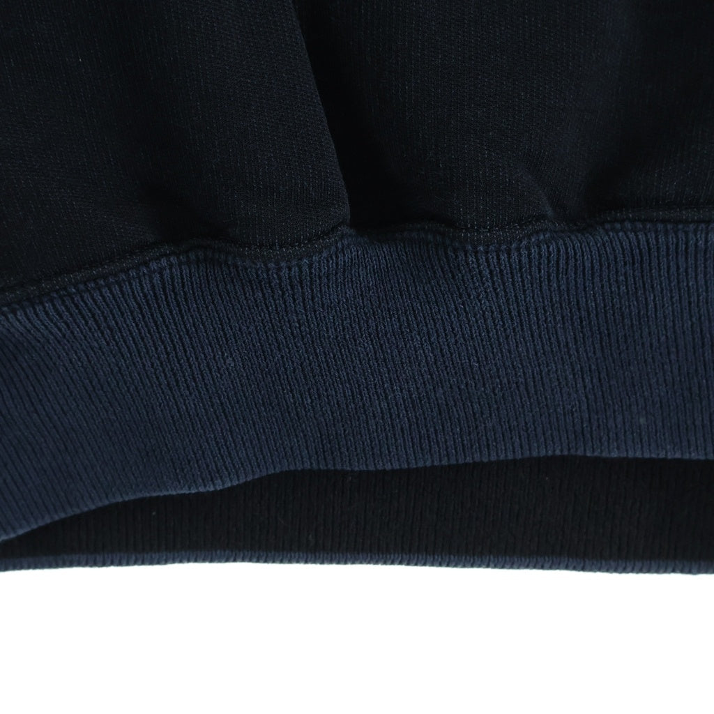 STONE ISLAND(ストーンアイランド) 80-90S VINTAGE ヴィンテージ マッシモオスティ期 フロントロゴ刺繍 タートルネック スウェットトレーナー ブラック/ネイビー