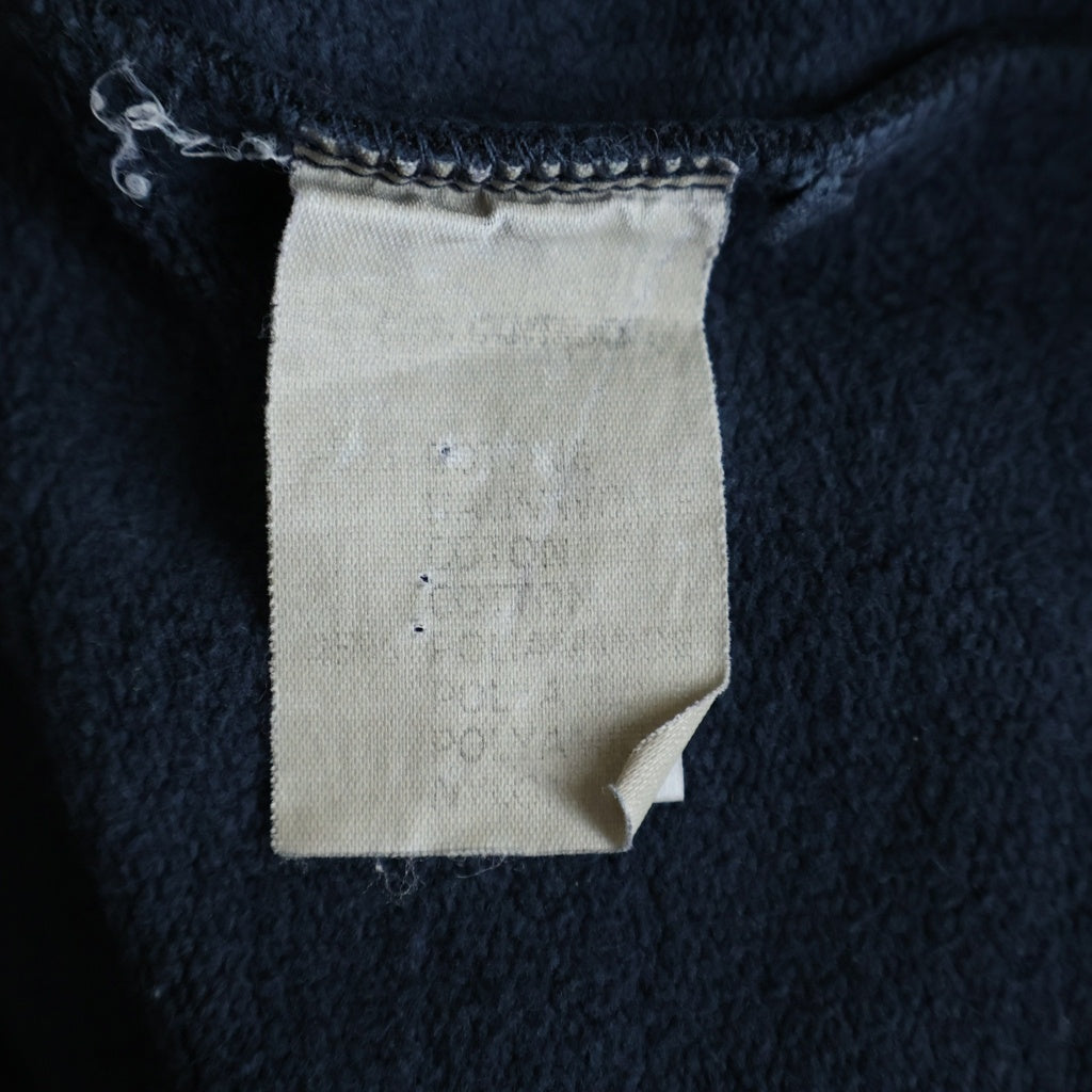 STONE ISLAND(ストーンアイランド) 80-90S VINTAGE ヴィンテージ マッシモオスティ期 フロントロゴ刺繍 タートルネック スウェットトレーナー ブラック/ネイビー