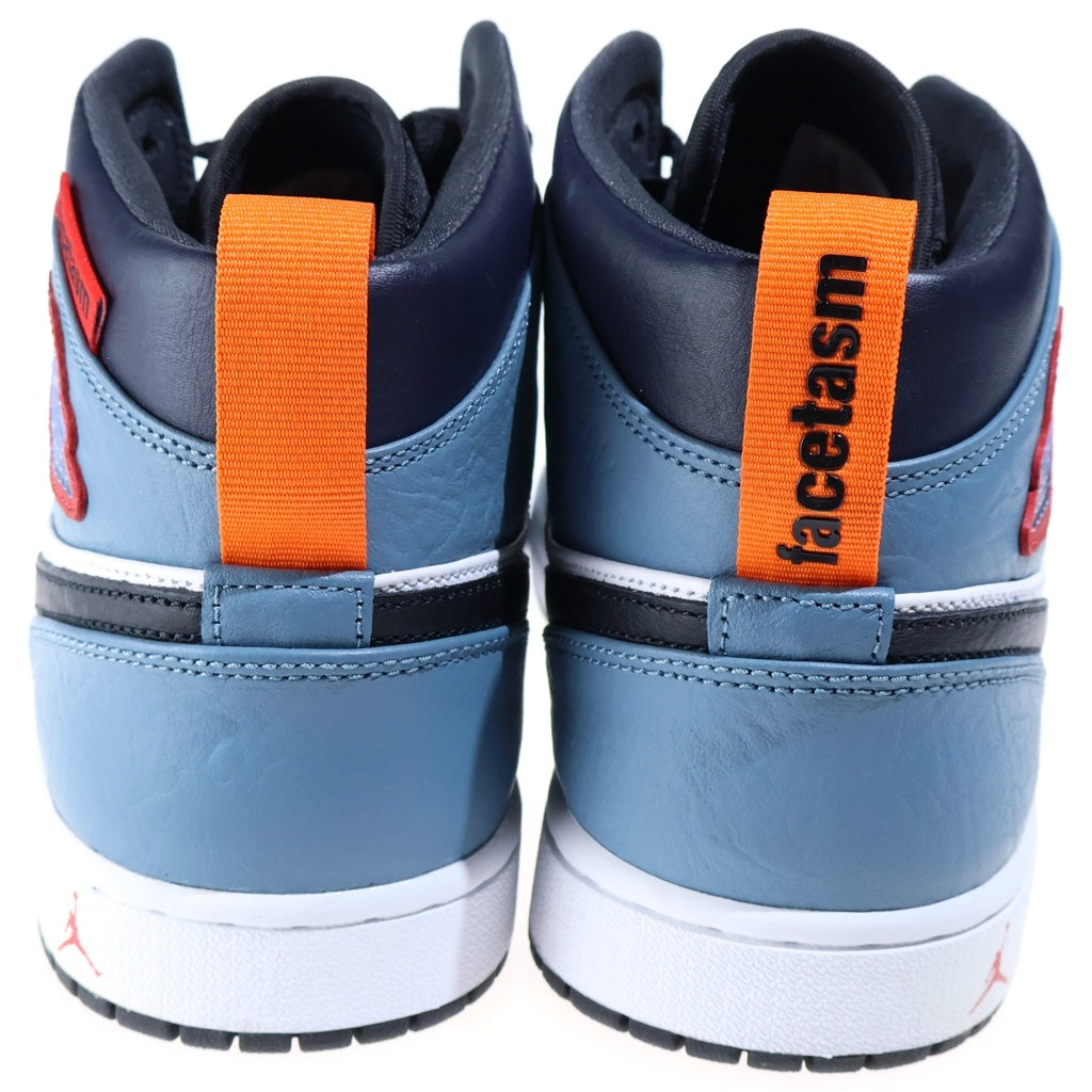 NIKE(ナイキ) ×FACETASM AIR JORDAN 1 MID SE FRLS APLA ファセッタズム エアジョーダン1 フィアレス ミッドカットスニーカー ホワイト/ネイビー US10.5/28.5cm CU2802-100