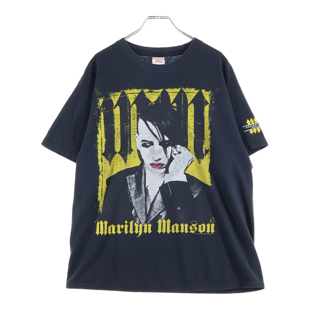 VINTAGE(ヴィンテージ) 00S VINTAGE MARILYN MANSON 2004 AGAINST ALL GODS TOUR TENNESSEE RIVER ヴィンテージ マリリンマンソン ツアーTシャツ 半袖クルーネックカットソー ブラック