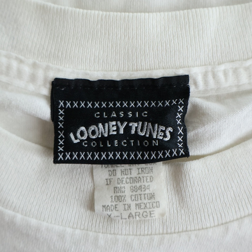 VINTAGE(ヴィンテージ) 90S VINTAGE LOONEY TUNES TWEETY ANGEL 1996 ヴィンテージ ルーニーテューンズ トゥイーティー フロントプリントTシャツ 半袖クルーネックカットソー ホワイト