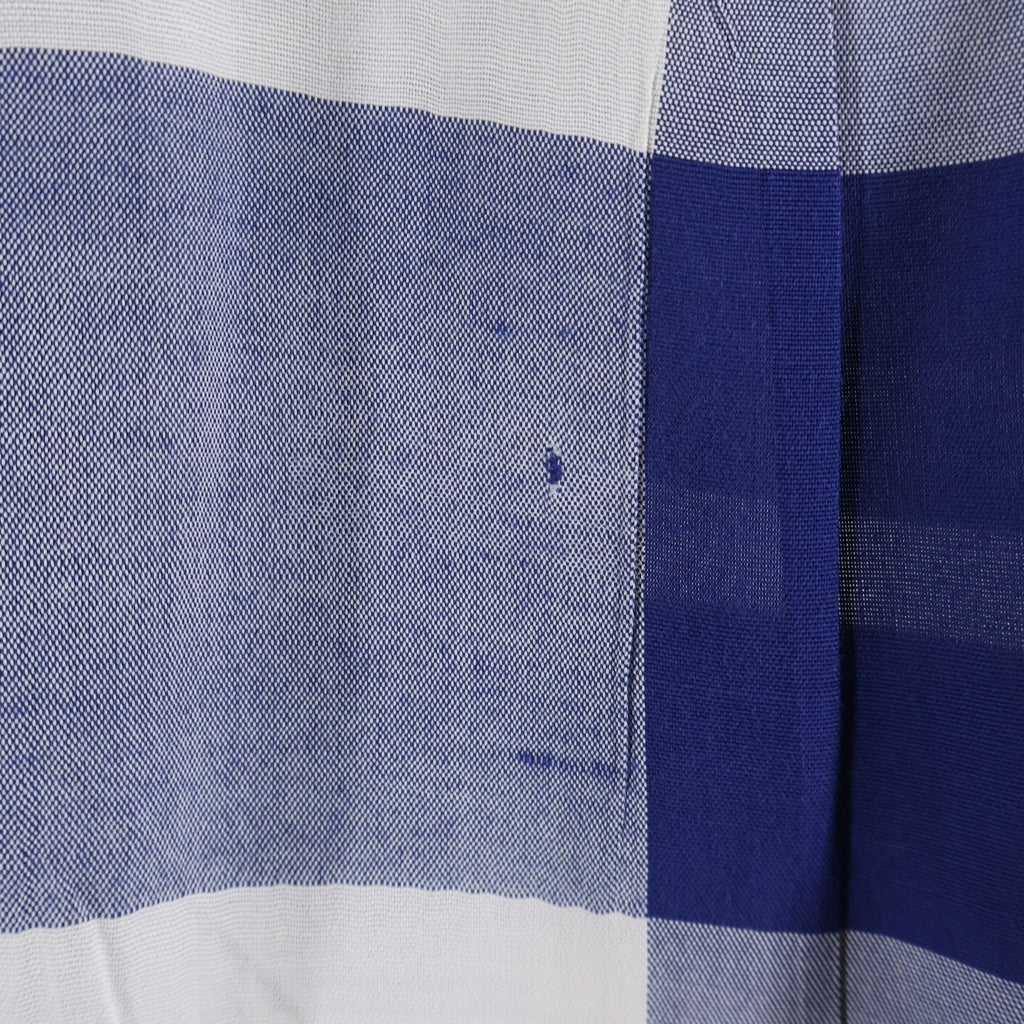 VINTAGE(ヴィンテージ) 50-60S VINTAGE B.V.D. RAYON L/S SHIRT ヴィンテージ ビーブイディー チェック柄 長袖レーヨンオープンカラー 開襟シャツ ブルー/ホワイト