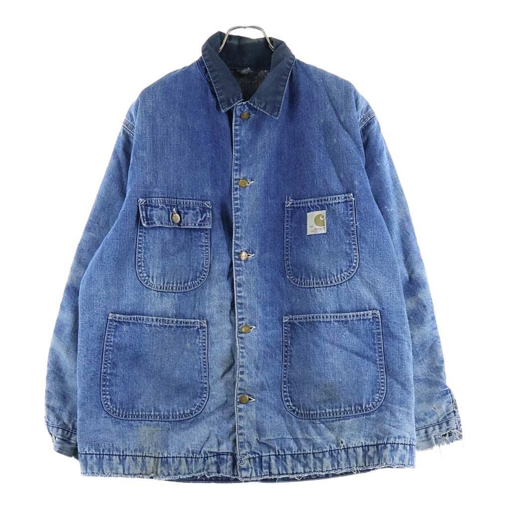 CARHARTT(カーハート) 60S VINTAGE MICHIGAN CHORE COAT ヴィンテージ ブランケット付 ミシガンチョアコート プリントタグ デカCボタン デニムカバーオール インディゴ
