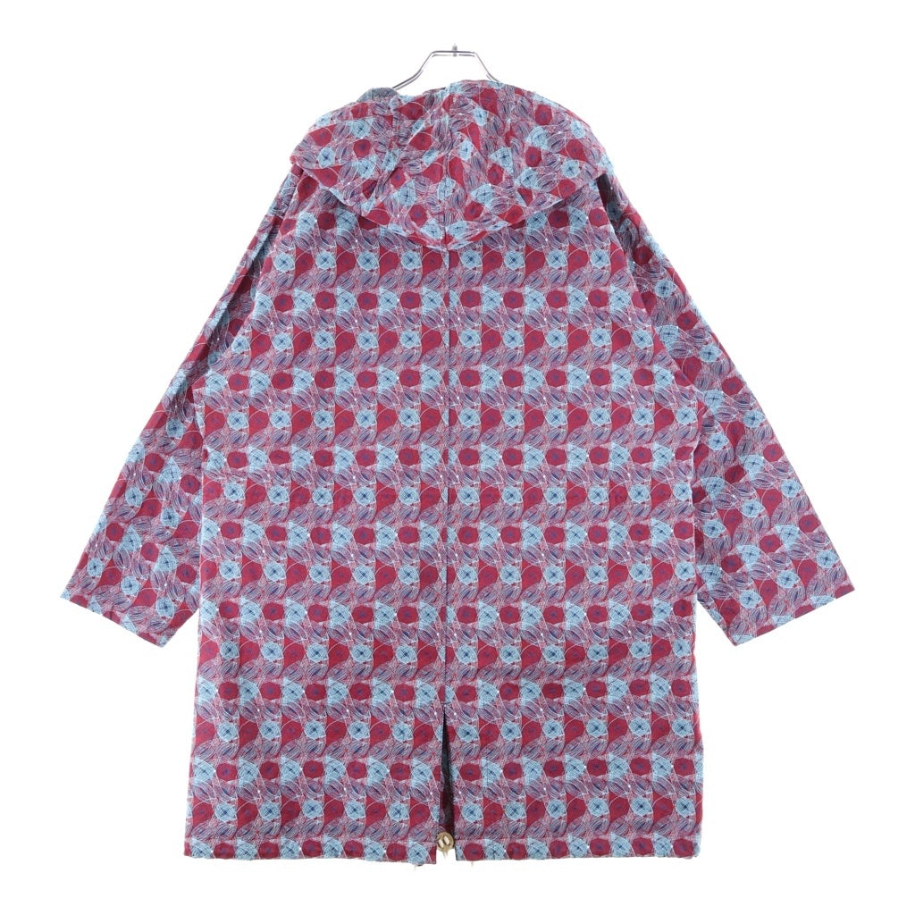 Urig(ウーリッヒ) KUPKA OVERSIZED SNOW PARKA クプカ 総柄 オーバーサイズド スノーパーカー コート レッド/ライトブルー UM-OTLS18KP-241