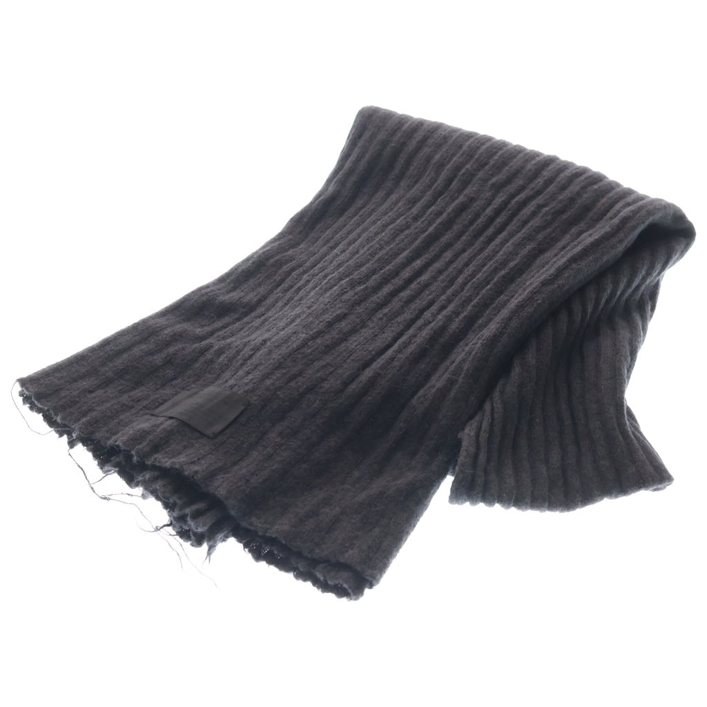 JULIUS(ユリウス) 08AW ARCHIVE ALPACA RIB BIG STOLE アーカイブ アルパカ リブビッグ ストール マフラー ブラック 237STU4
