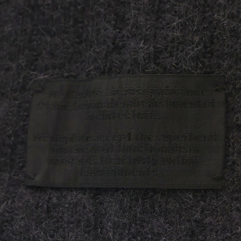 JULIUS(ユリウス) 08AW ARCHIVE ALPACA RIB BIG STOLE アーカイブ アルパカ リブビッグ ストール マフラー ブラック 237STU4