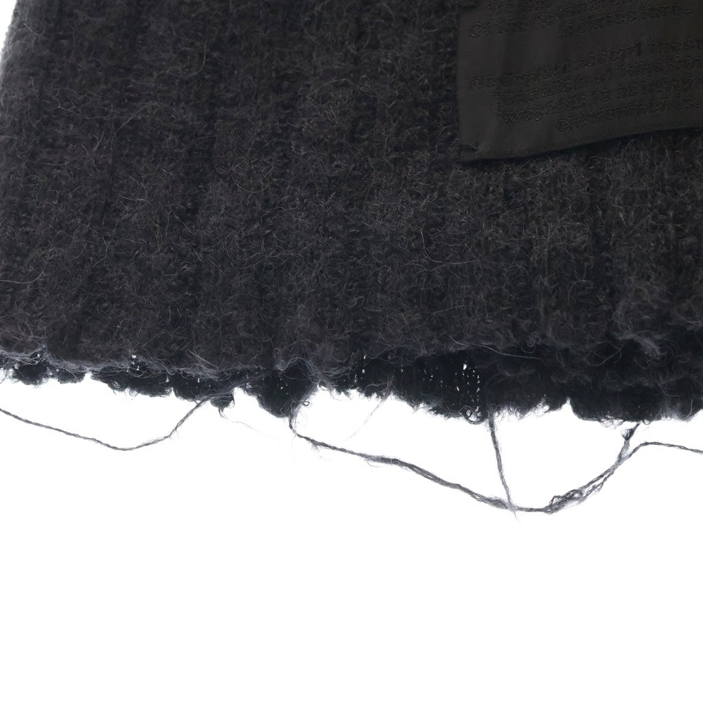 JULIUS(ユリウス) 08AW ARCHIVE ALPACA RIB BIG STOLE アーカイブ アルパカ リブビッグ ストール マフラー ブラック 237STU4