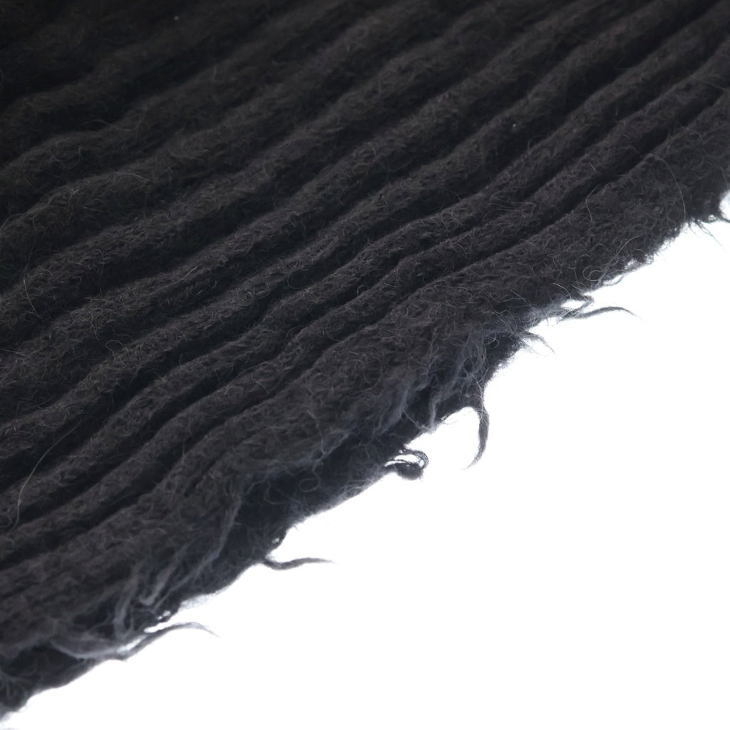 JULIUS(ユリウス) 08AW ARCHIVE ALPACA RIB BIG STOLE アーカイブ アルパカ リブビッグ ストール マフラー ブラック 237STU4