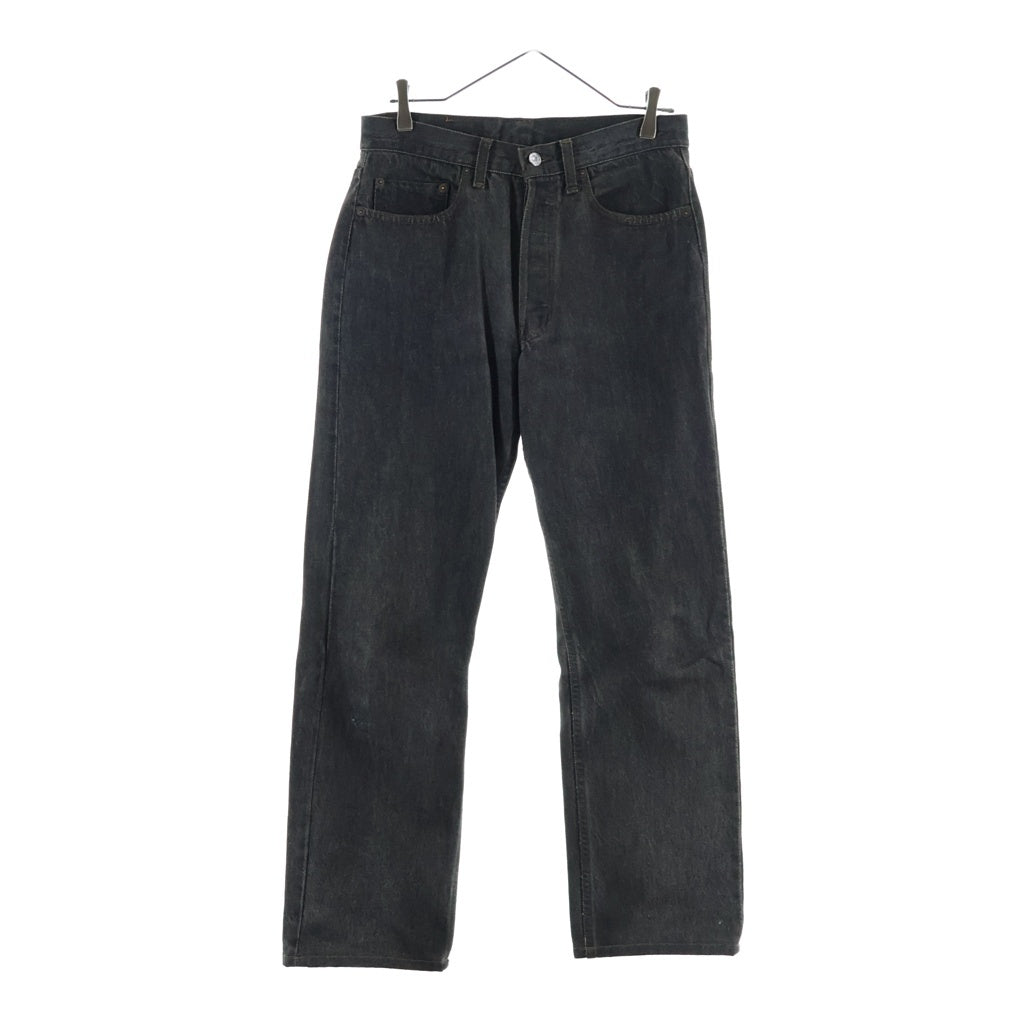 Levi's(リーバイス) 90S VINTAGE 501 ヴィンテージ USA製 スモールe ボタン裏刻印653 先染め ボタンフライデニムパンツ ブラック 501-0658
