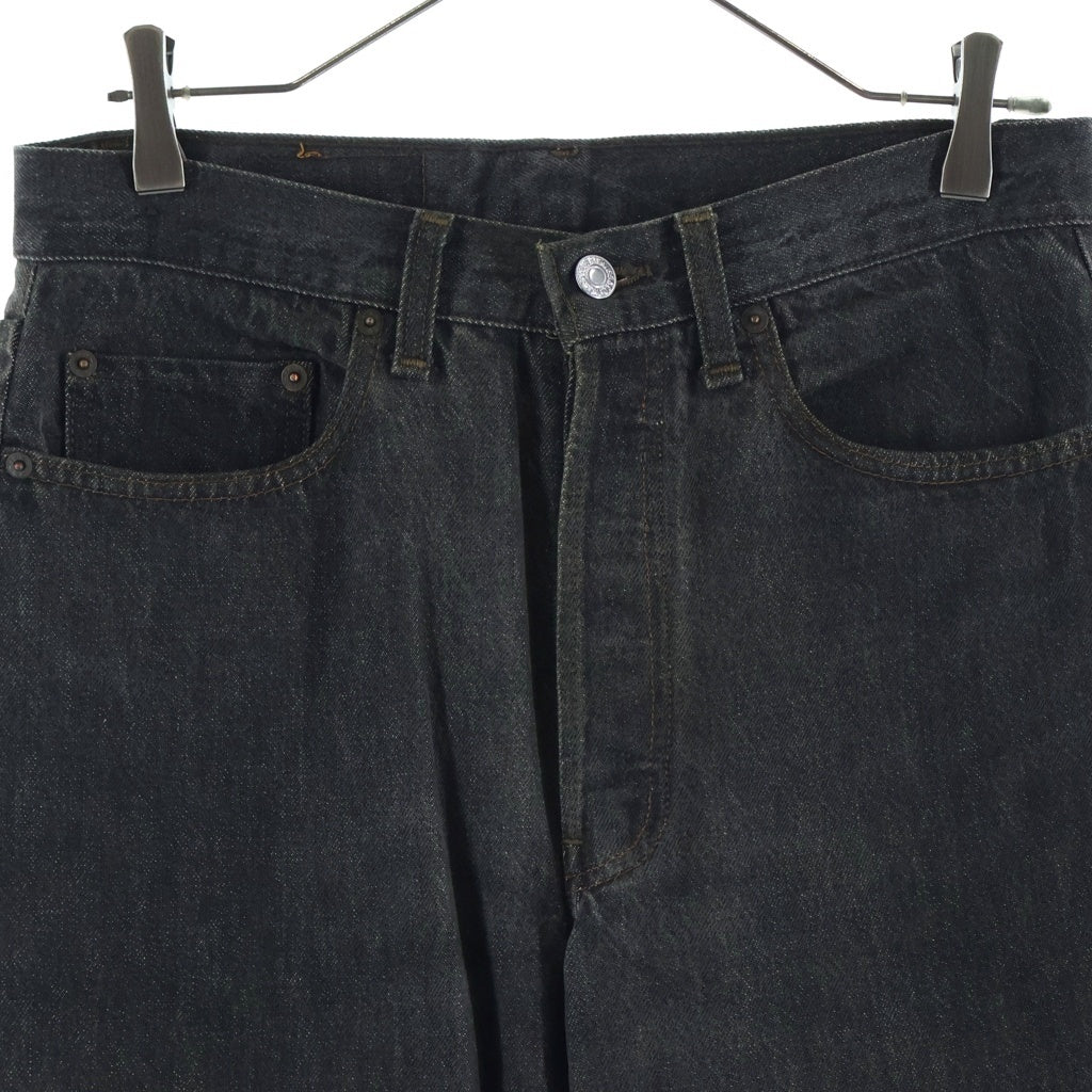 Levi's(リーバイス) 90S VINTAGE 501 ヴィンテージ USA製 スモールe ボタン裏刻印653 先染め ボタンフライデニムパンツ ブラック 501-0658