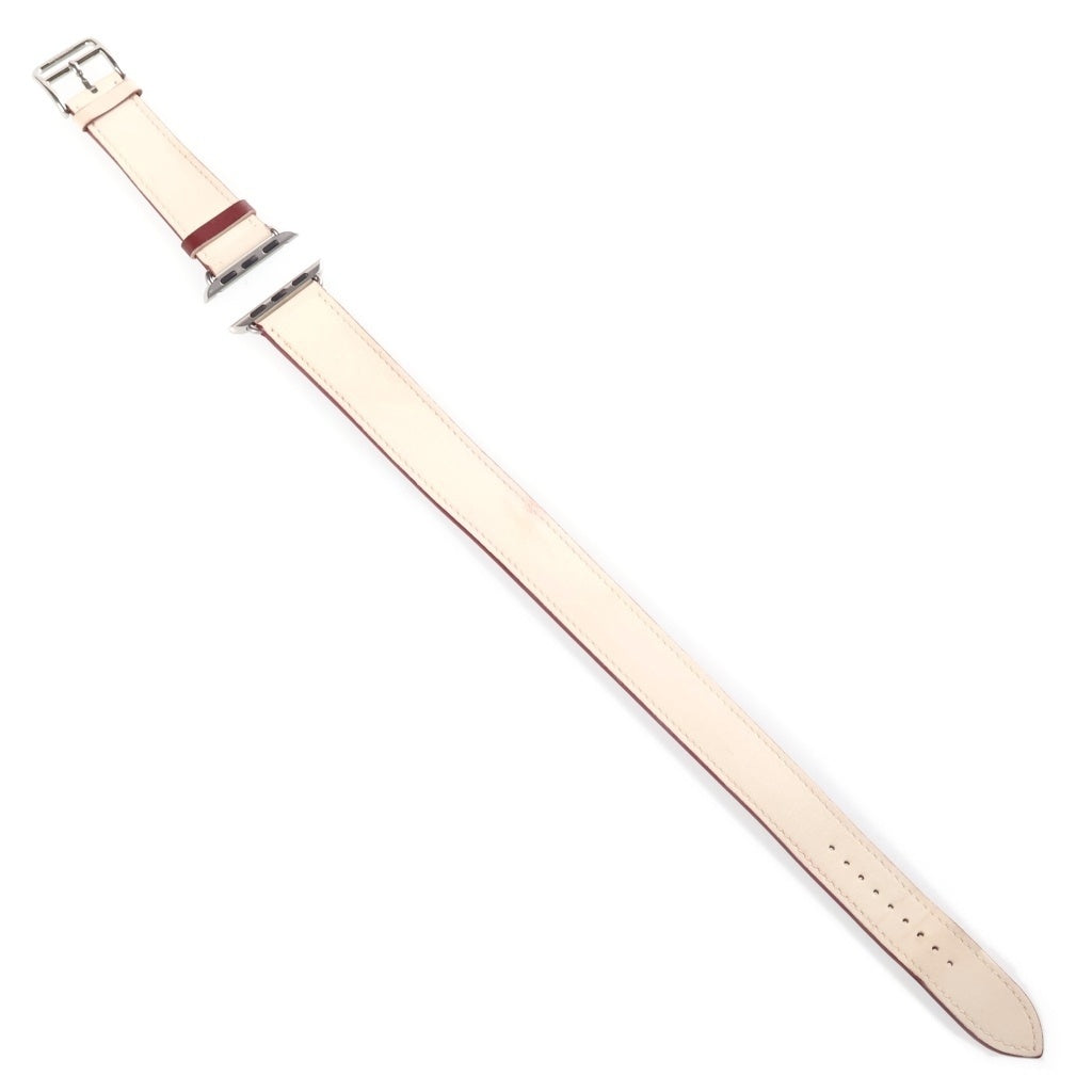 HERMES(エルメス) APPLE WATCH BAND アップルウォッチバンド ドゥブルトゥール C刻印 38MM レザーブレスレット ブラウン レディース