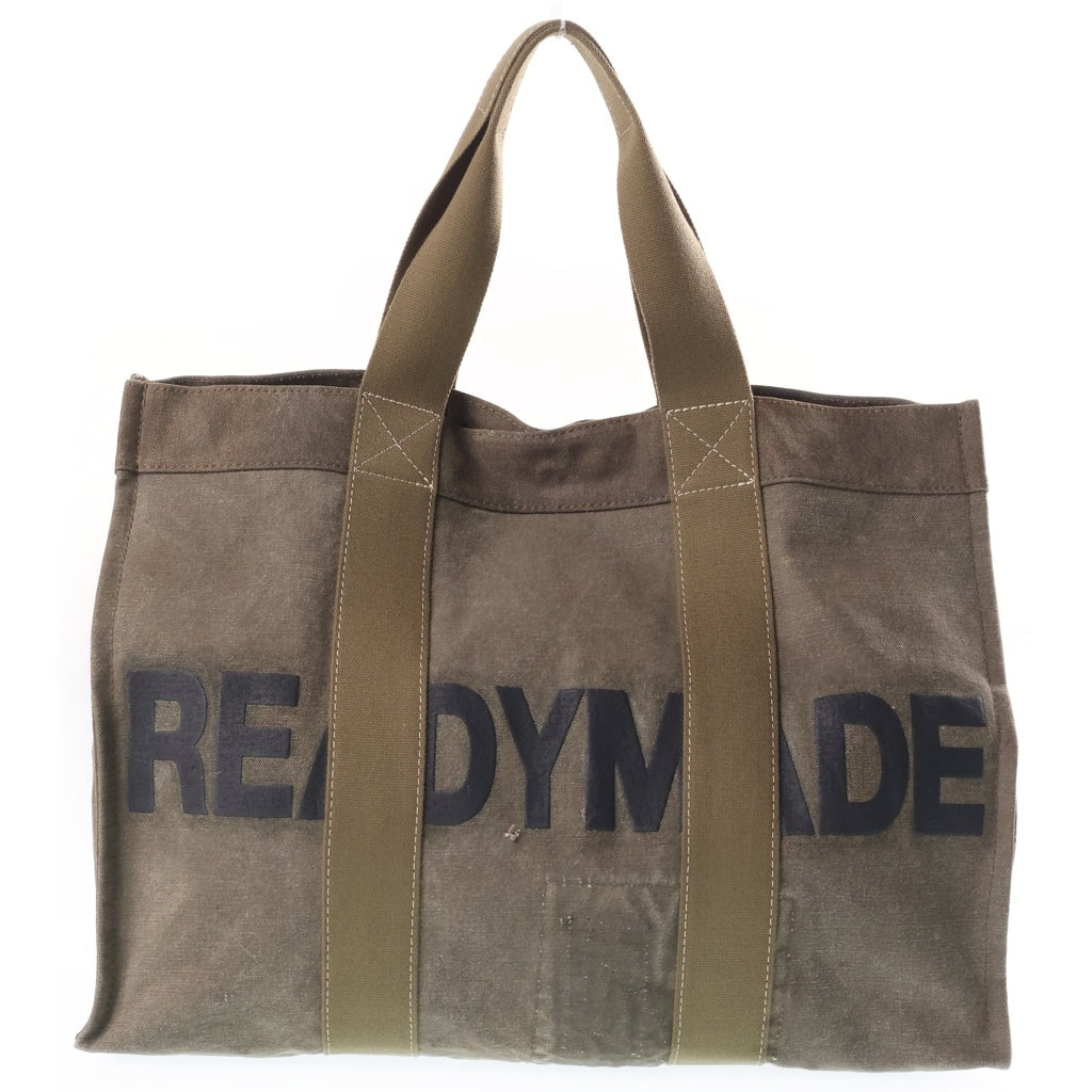 READY MADE(レディメイド) EASY TOTE BAG LARGE ヴィンテージコットン イージー ハンド トートバッグ カーキ RE-CO-KH-00-00-227 レディース