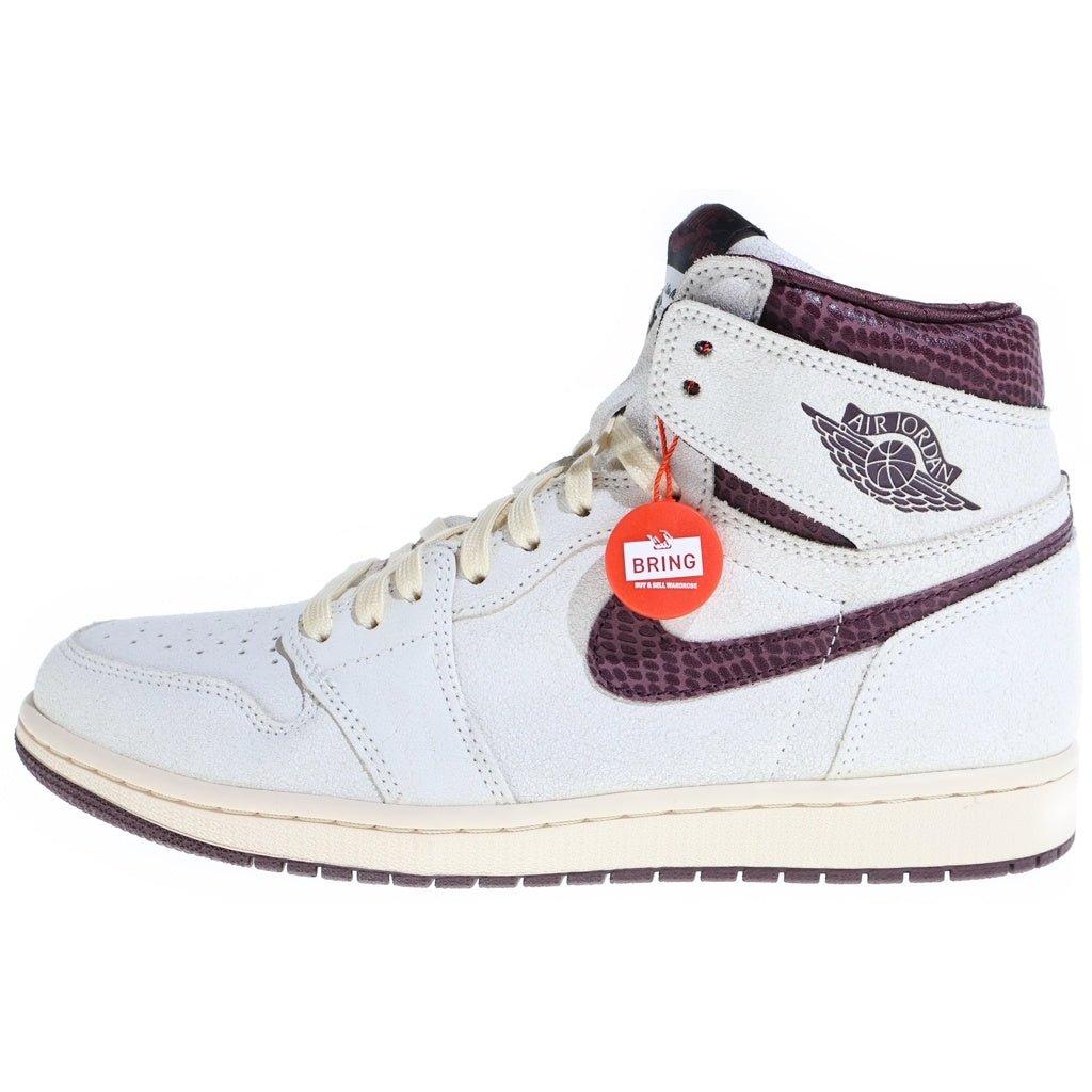 NIKE(ナイキ) ×A MA MANIERE AIR JORDAN 1 RETRO HIGH OG SAIL AND BURGUNDY アママニエール エアジョーダン レトロ ハイカットスニーカー US10.5/28.5cm DO7097-100
