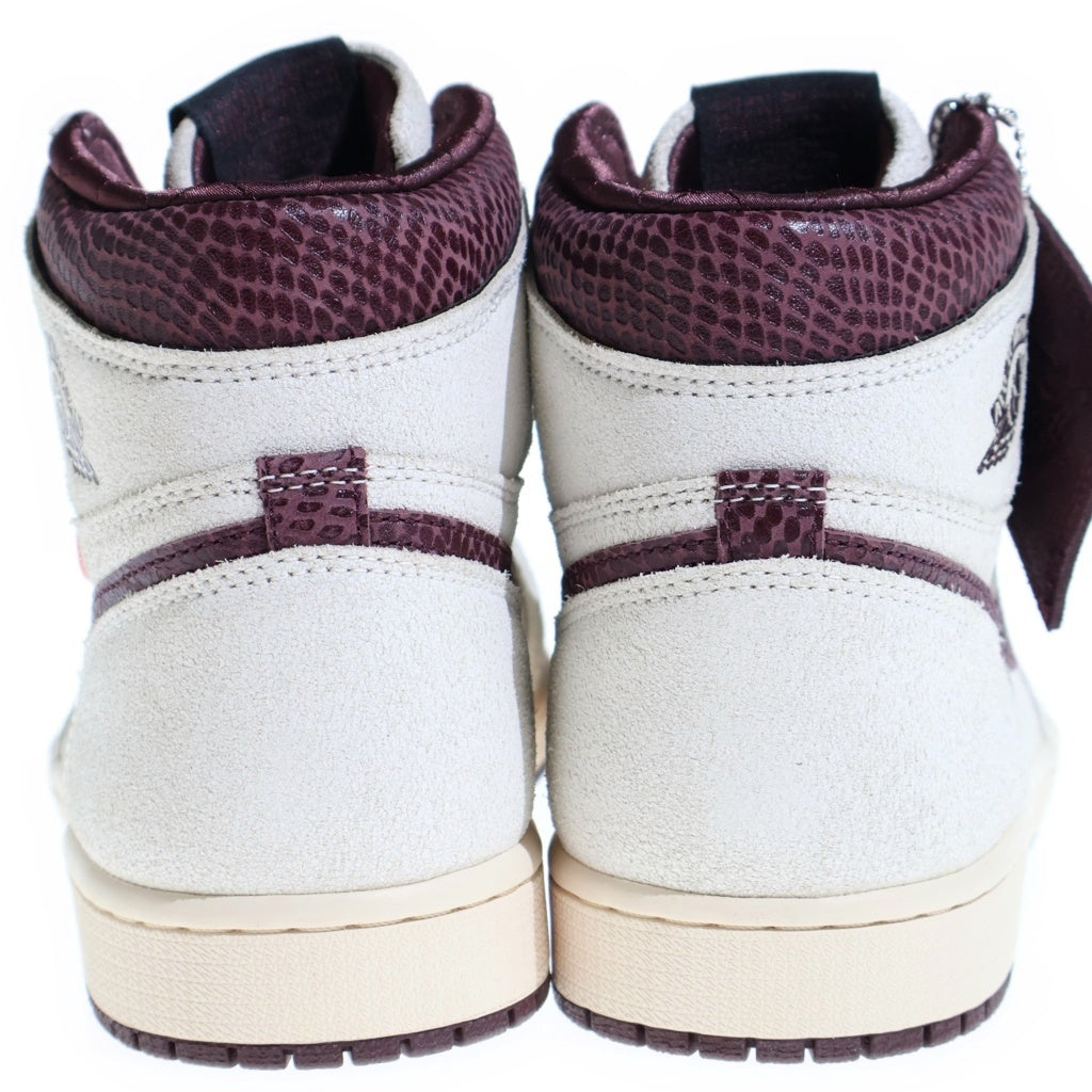 NIKE(ナイキ) ×A MA MANIERE AIR JORDAN 1 RETRO HIGH OG SAIL AND BURGUNDY アママニエール エアジョーダン レトロ ハイカットスニーカー US10.5/28.5cm DO7097-100