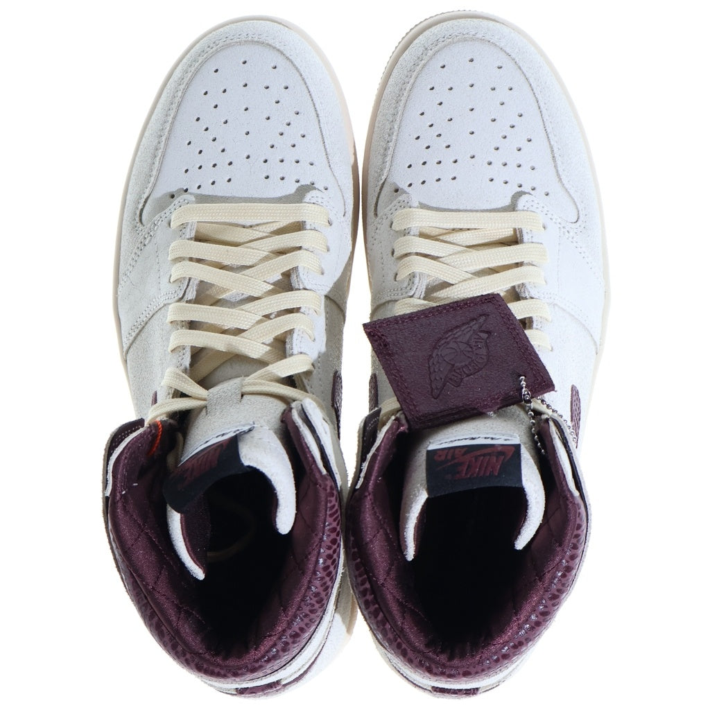 NIKE(ナイキ) ×A MA MANIERE AIR JORDAN 1 RETRO HIGH OG SAIL AND BURGUNDY アママニエール エアジョーダン レトロ ハイカットスニーカー US10.5/28.5cm DO7097-100