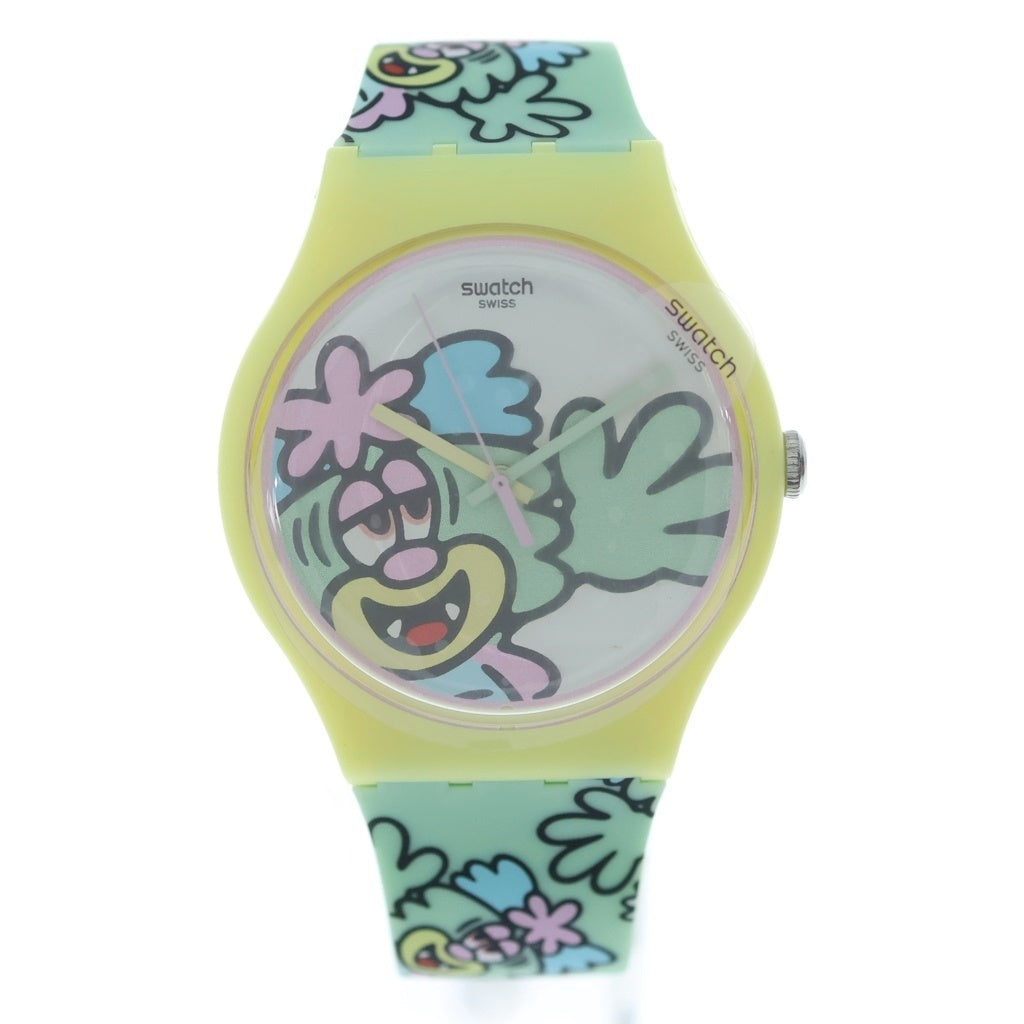SWATCH(スウォッチ) ×VERDY VISTY BY VERDY ヴェルディ ヴィスティーバイヴェルディ クオーツ シリコンストラップ 腕時計 マルチカラー SO29Z140 レディース