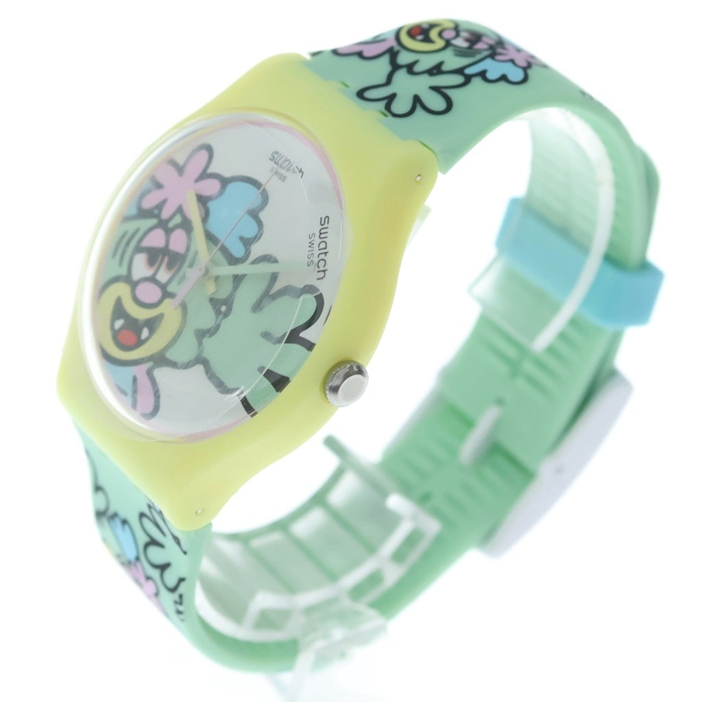 SWATCH(スウォッチ) ×VERDY VISTY BY VERDY ヴェルディ ヴィスティーバイヴェルディ クオーツ シリコンストラップ 腕時計 マルチカラー SO29Z140 レディース
