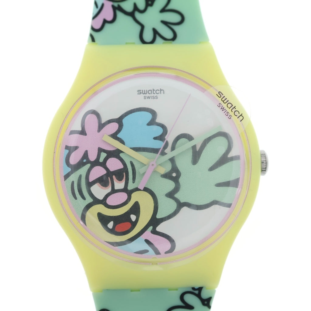SWATCH(スウォッチ) ×VERDY VISTY BY VERDY ヴェルディ ヴィスティーバイヴェルディ クオーツ シリコンストラップ 腕時計 マルチカラー SO29Z140 レディース
