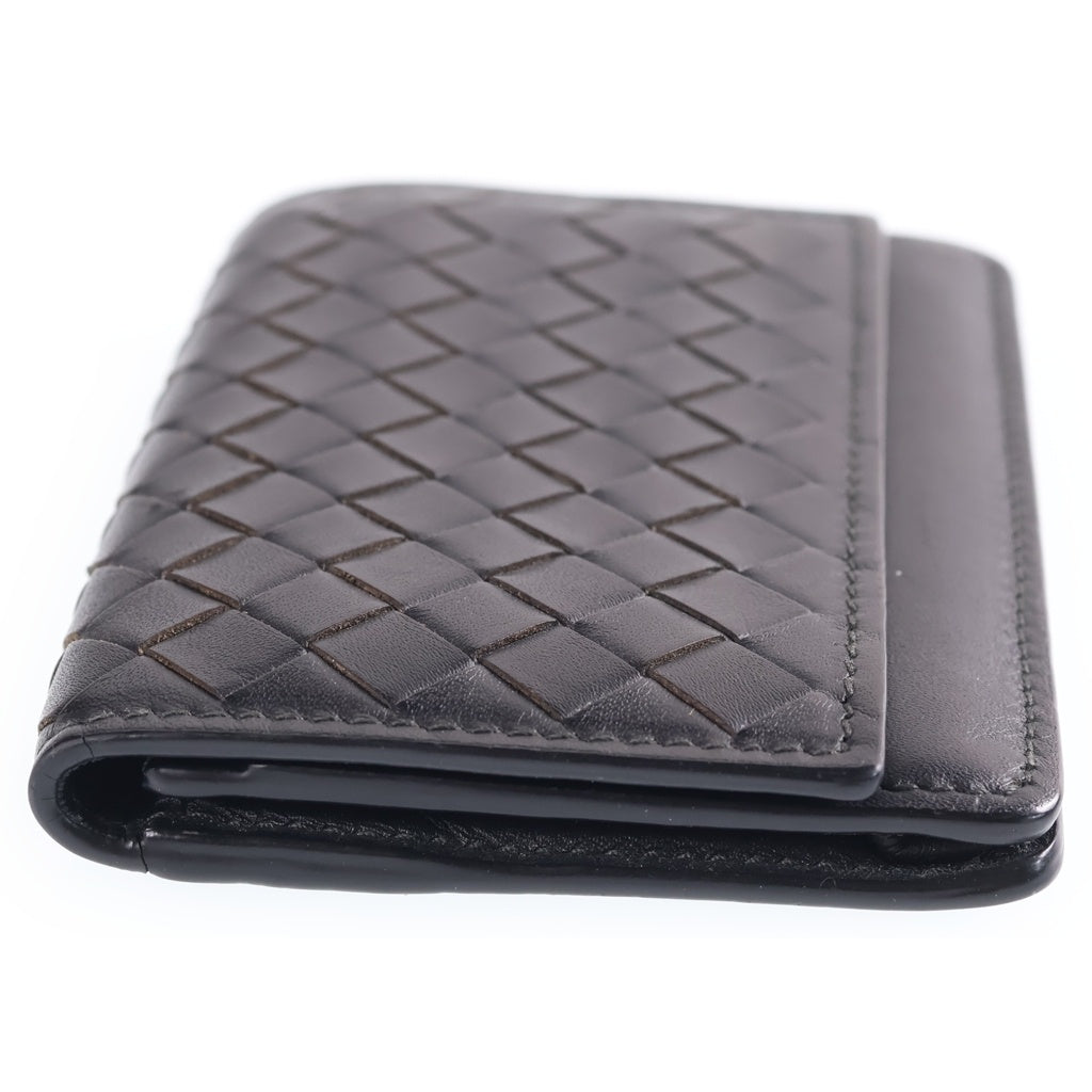 BOTTEGA VENETA(ボッテガヴェネタ) イントレチャート ロゴ刻印 レザーカードケース ブラック B06663860N レディース