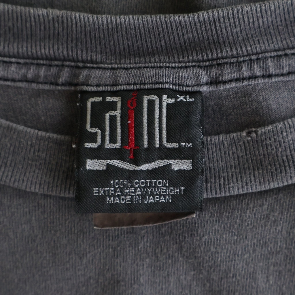 SAINT MICHAEL(セントマイケル) 24SS COLOFUL SAINT SS TEE カラフルロゴ プリント クルーネック半袖Tシャツ カットソー ブラック SM-YS8-0000-001