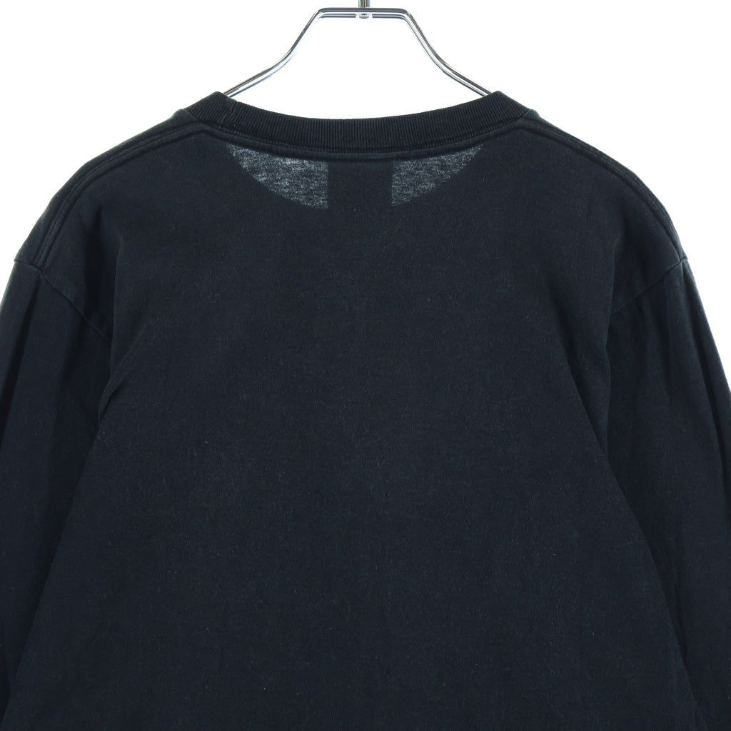 A BATHING APE(アベイシングエイプ) 90S BUSY WORKS フロントプリント クルーネック長袖Tシャツ カットソー ブラック
