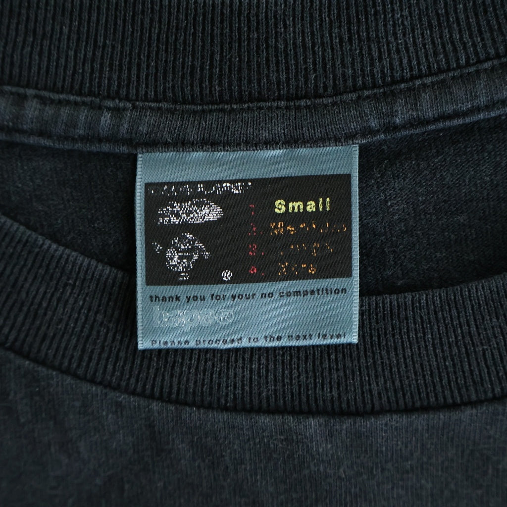 A BATHING APE(アベイシングエイプ) 90S BUSY WORKS フロントプリント クルーネック長袖Tシャツ カットソー ブラック