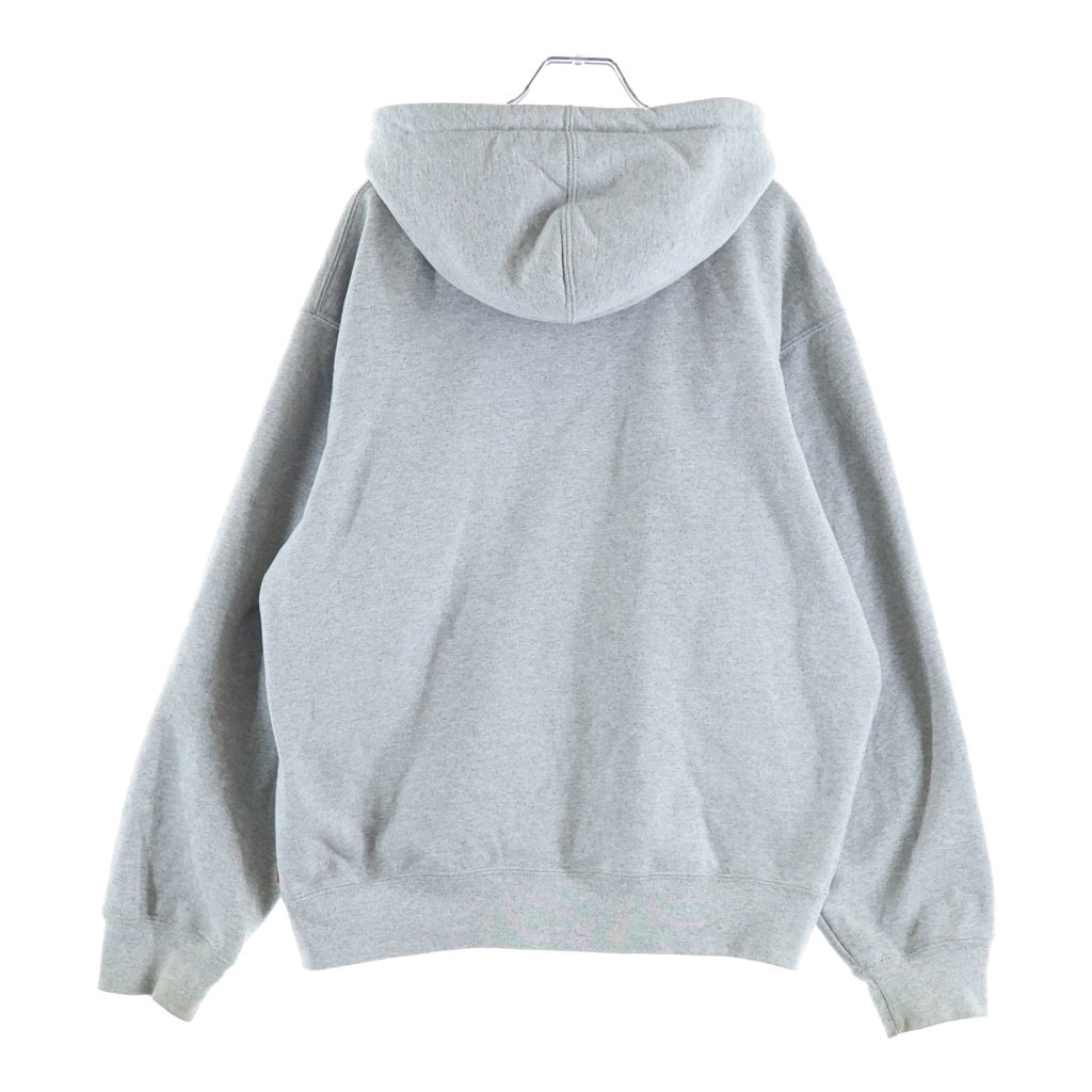 SUPREME(シュプリーム) 19AW Text Stripe Zip Up Hooded Sweatshirt テキスト ストライプ スウェット ジップアップパーカー グレー