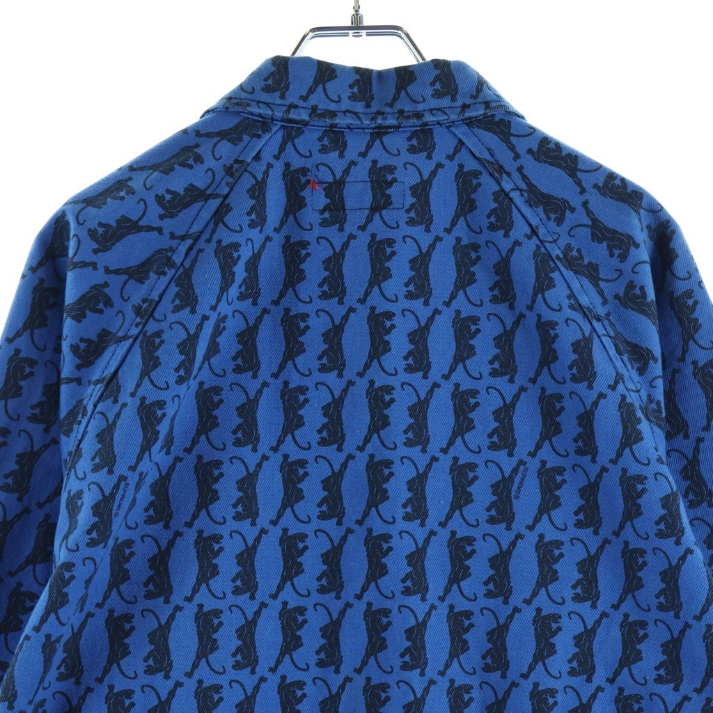 SUPREME(シュプリーム) 18AW Snap Front Twill Jacket ツイル 総柄 スナップ フロントロゴ刺繍 デニムジャケット ブルー