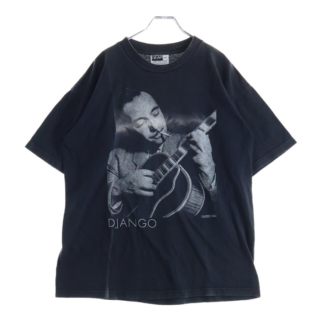 VINTAGE(ヴィンテージ) 90S DJANGO REINHARDT TEE GEARINK ヴィンテージ ジャンゴ ラインハルト フロントプリントTシャツ 半袖クルーネックカットソー ブラック