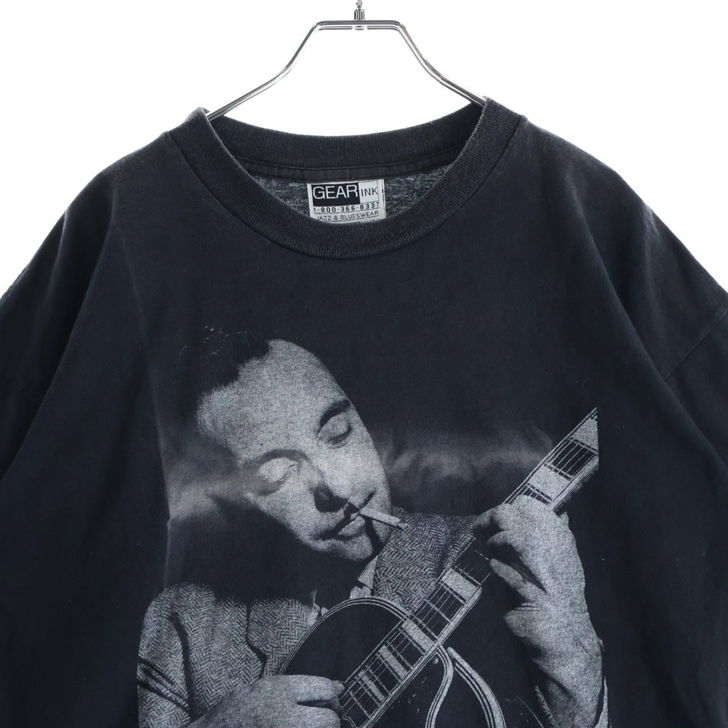 VINTAGE(ヴィンテージ) 90S DJANGO REINHARDT TEE GEARINK ヴィンテージ ジャンゴ ラインハルト フロントプリントTシャツ 半袖クルーネックカットソー ブラック