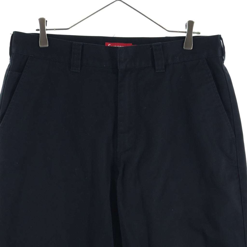 SUPREME(シュプリーム) 22AW Work Pant コットン ジップフライ チノ ワークパンツ ブラック