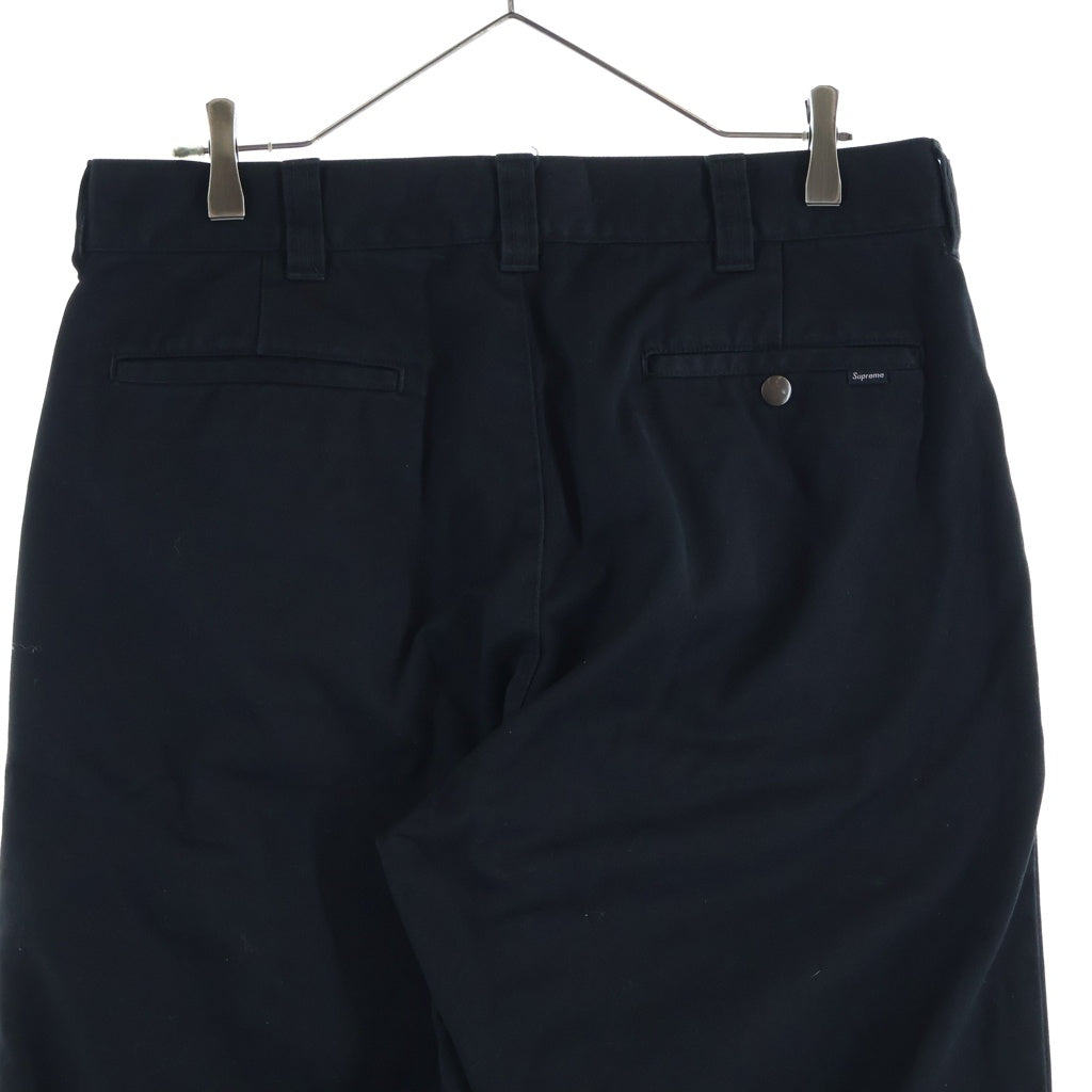 SUPREME(シュプリーム) 22AW Work Pant コットン ジップフライ チノ ワークパンツ ブラック