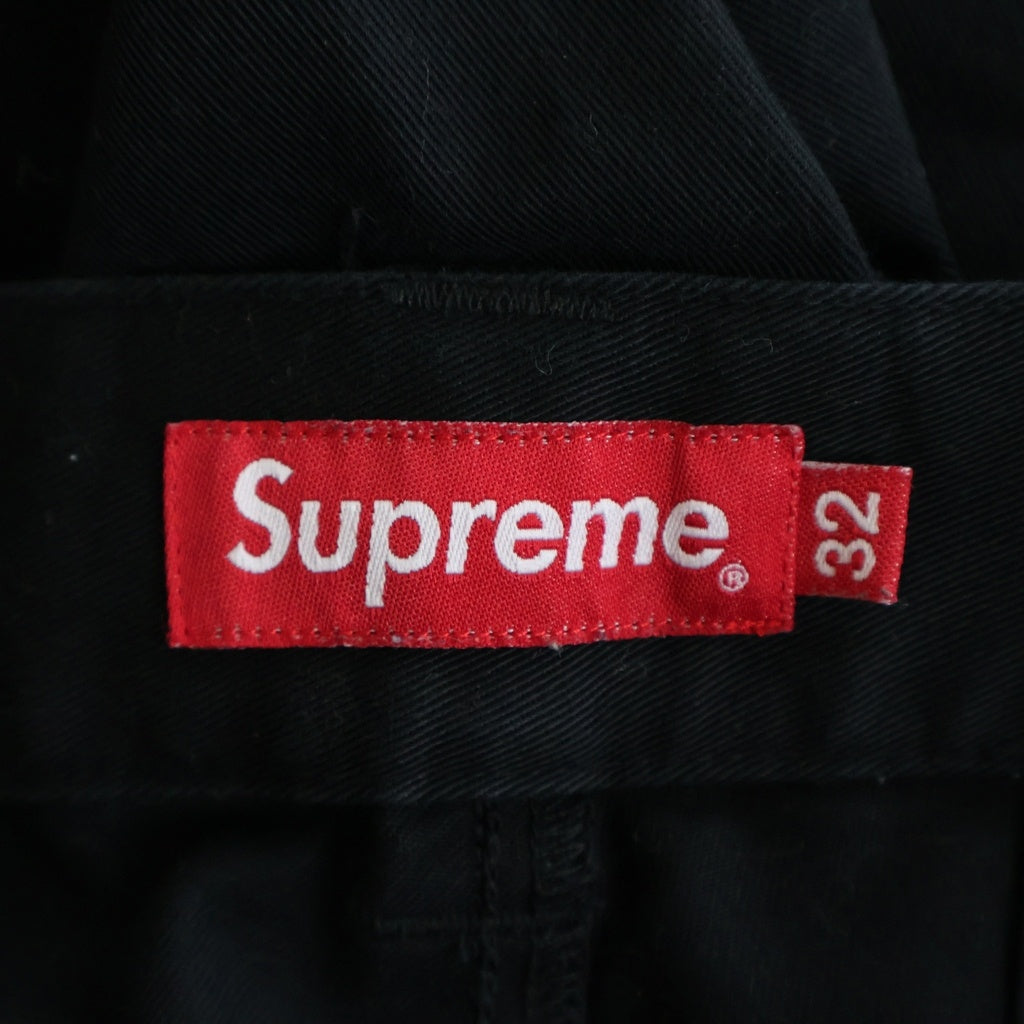 SUPREME(シュプリーム) 22AW Work Pant コットン ジップフライ チノ ワークパンツ ブラック