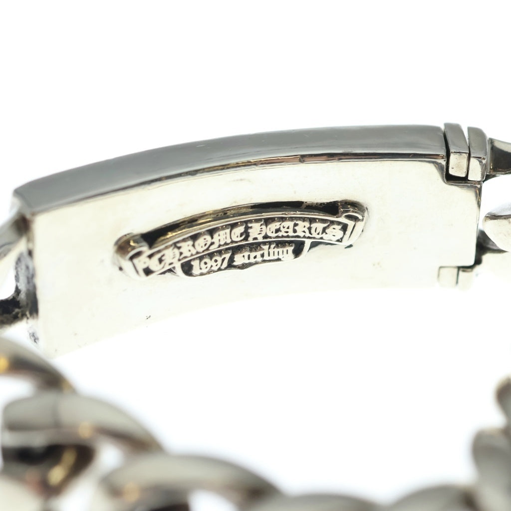 CHROME HEARTS(クロムハーツ) ID FLORAL CRS フローラルクロスIDクラシックリンク ブレスレット 11LINK シルバー BCA164