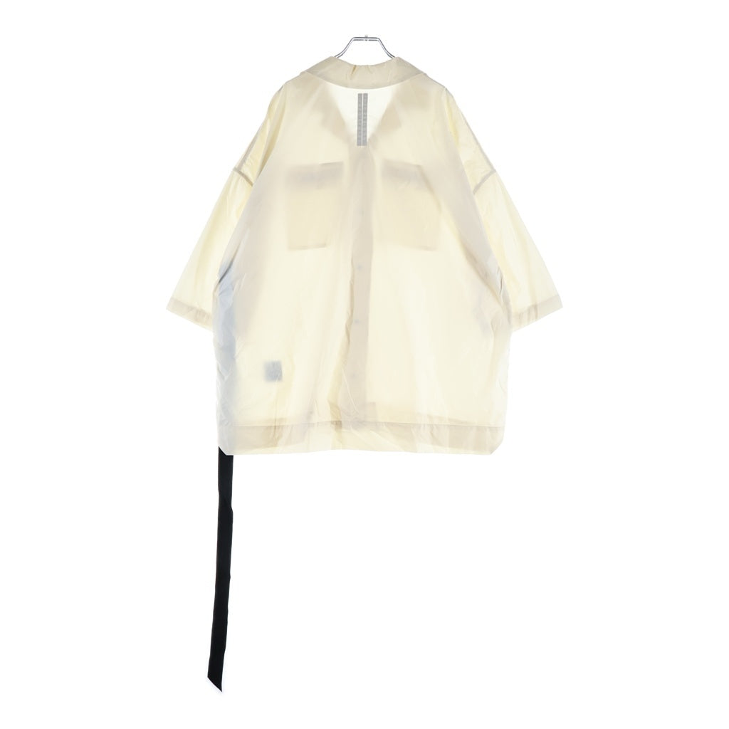 Rick Owens DRKSHDW(リックオウエンス ダークシャドウ) 26SS MAGNUM TOMMY SHIRT ナイロン マグナム トミー 半袖シャツ クリーム DU01F4290-NPS