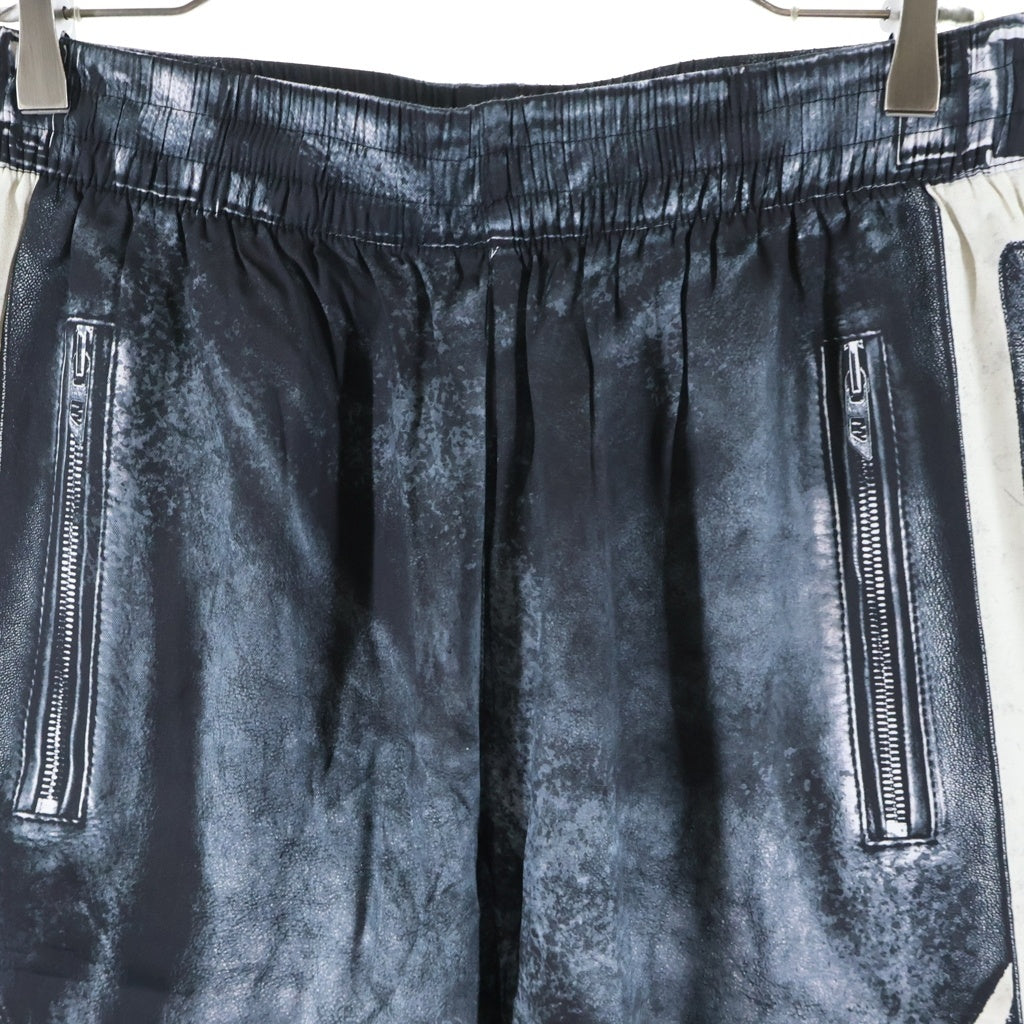 DIESEL(ディーゼル) P-THECK-BMCZ トロンプルイユ プリント レーヨン イージーパンツ ブラック A21039