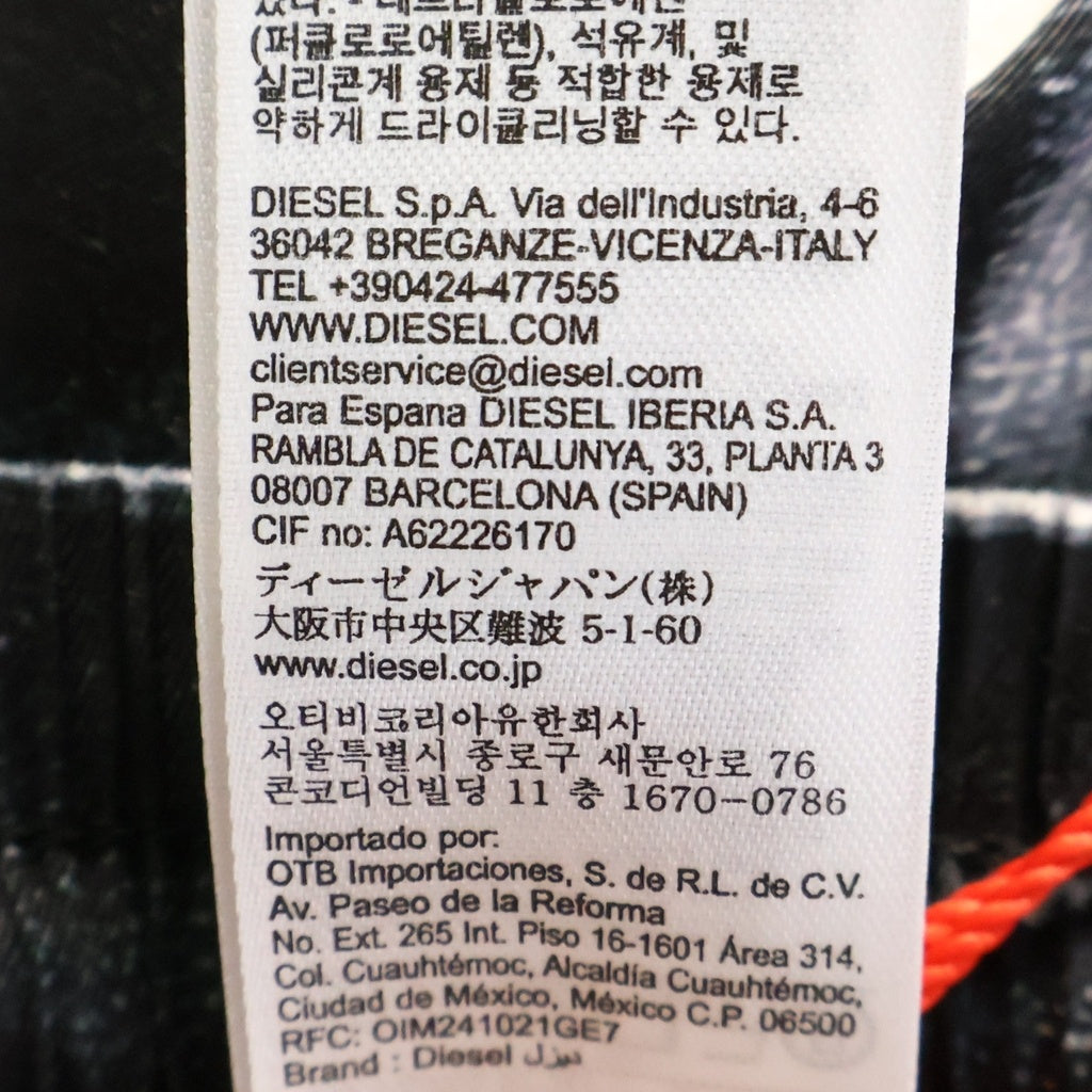 DIESEL(ディーゼル) P-THECK-BMCZ トロンプルイユ プリント レーヨン イージーパンツ ブラック A21039