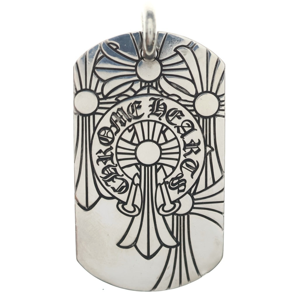 CHROME HEARTS(クロムハーツ) D TAG LRG GOD BLESS ラージ ゴッドブレス ドッグタグ ペンダントトップ シルバー