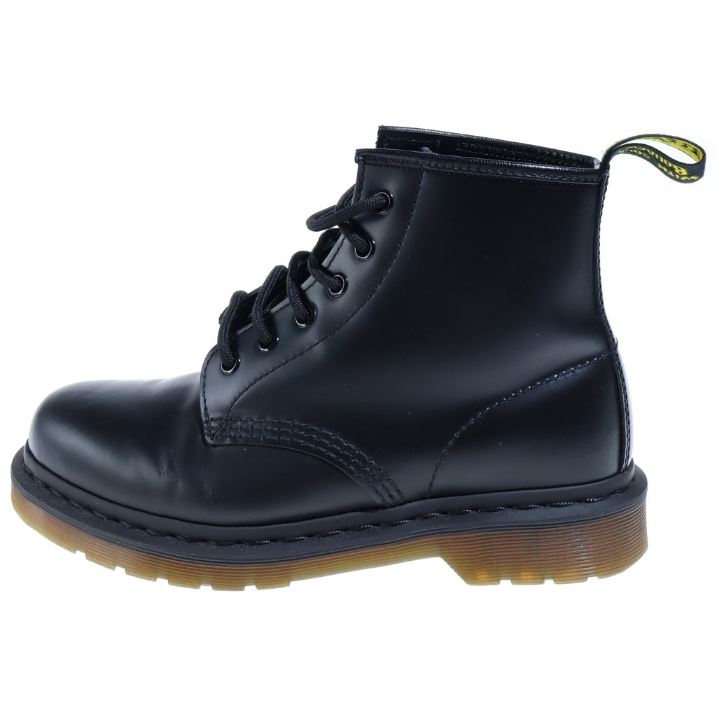 Dr.Martens(ドクターマーチン) 101 6ホール ブラックステッチ レースアップ レザー ブーツ ブラック レディース 24255001