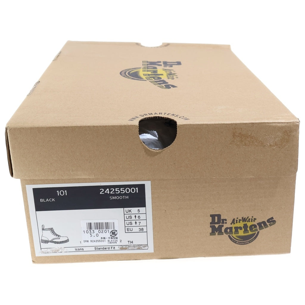 Dr.Martens(ドクターマーチン) 101 6ホール ブラックステッチ レースアップ レザー ブーツ ブラック レディース 24255001