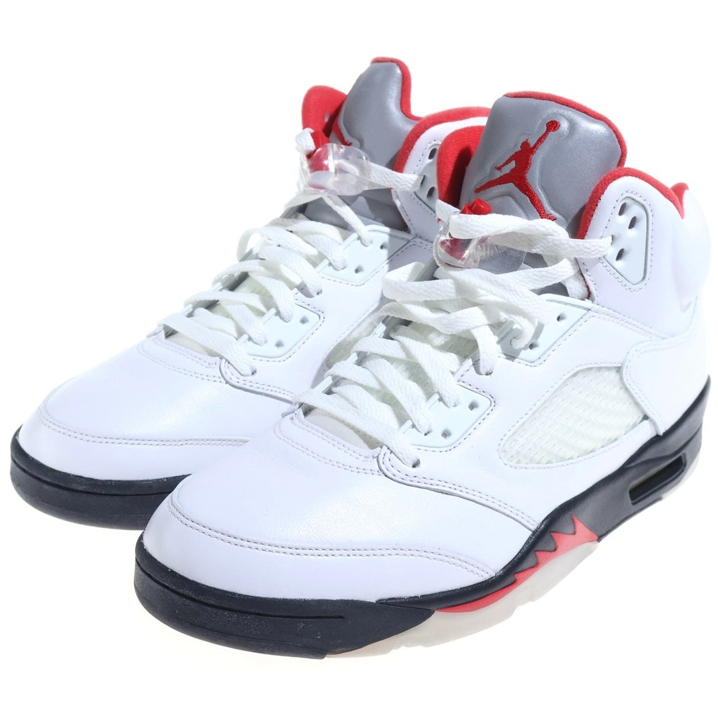NIKE(ナイキ) AIR JORDAN 5 RETRO FIRE RED エアジョーダン5 ファイアレッド ハイカットスニーカー ホワイト/レッド US10.5/28.5cm DA1911-102