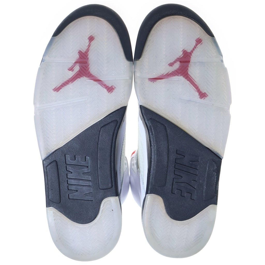 NIKE(ナイキ) AIR JORDAN 5 RETRO FIRE RED エアジョーダン5 ファイアレッド ハイカットスニーカー ホワイト/レッド US10.5/28.5cm DA1911-102