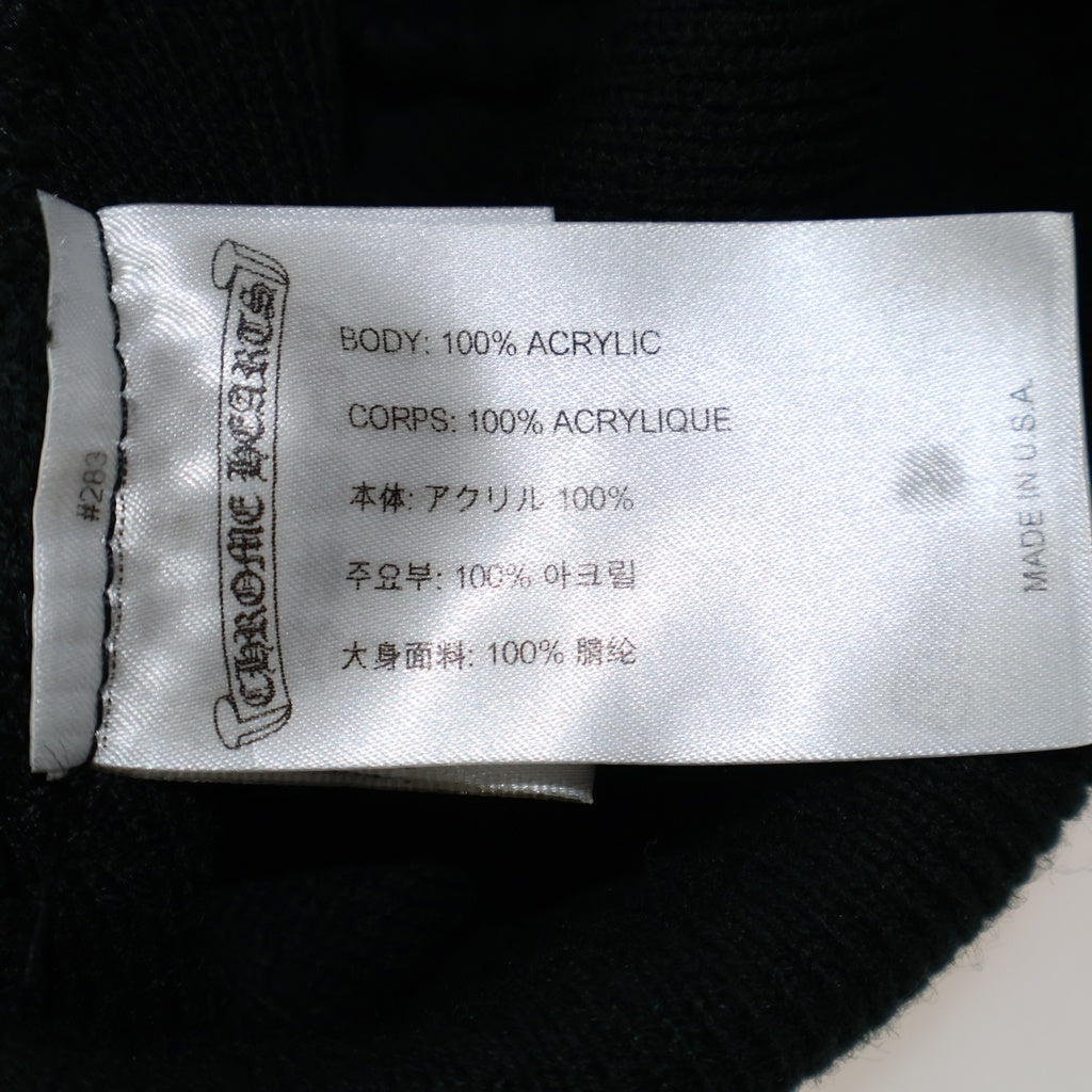 CHROME HEARTS(クロムハーツ) ×MATTY BOY PPO WOOL WATCH CAP マッティボーイ チョンパー刺繍ニットキャップ ビーニー ニット帽 ブラック
