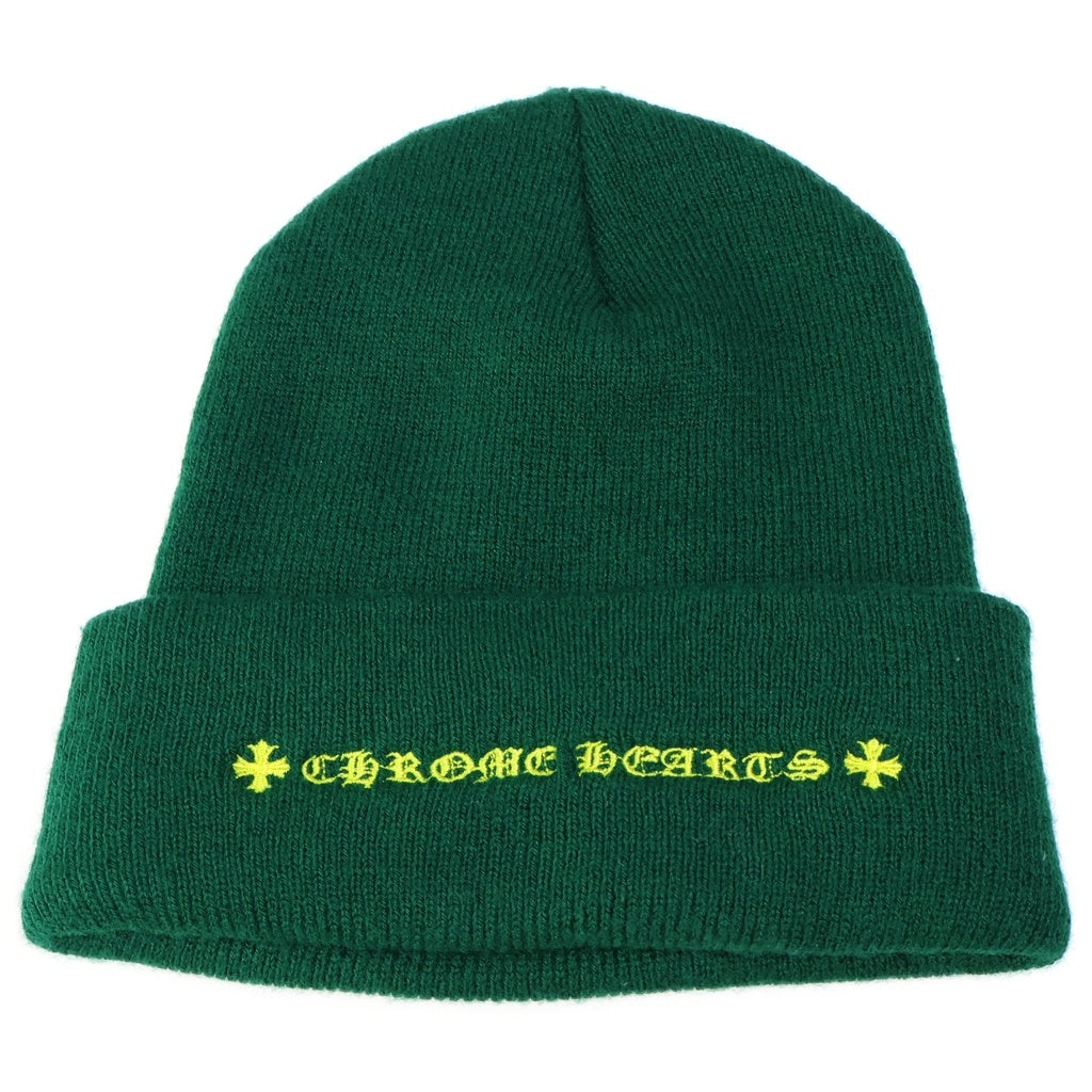 CHROME HEARTS(クロムハーツ) ×MATTY BOY PPO WOOL WATCH CAP マッティボーイ スペック刺繍ニットキャップ ビーニー グリーン