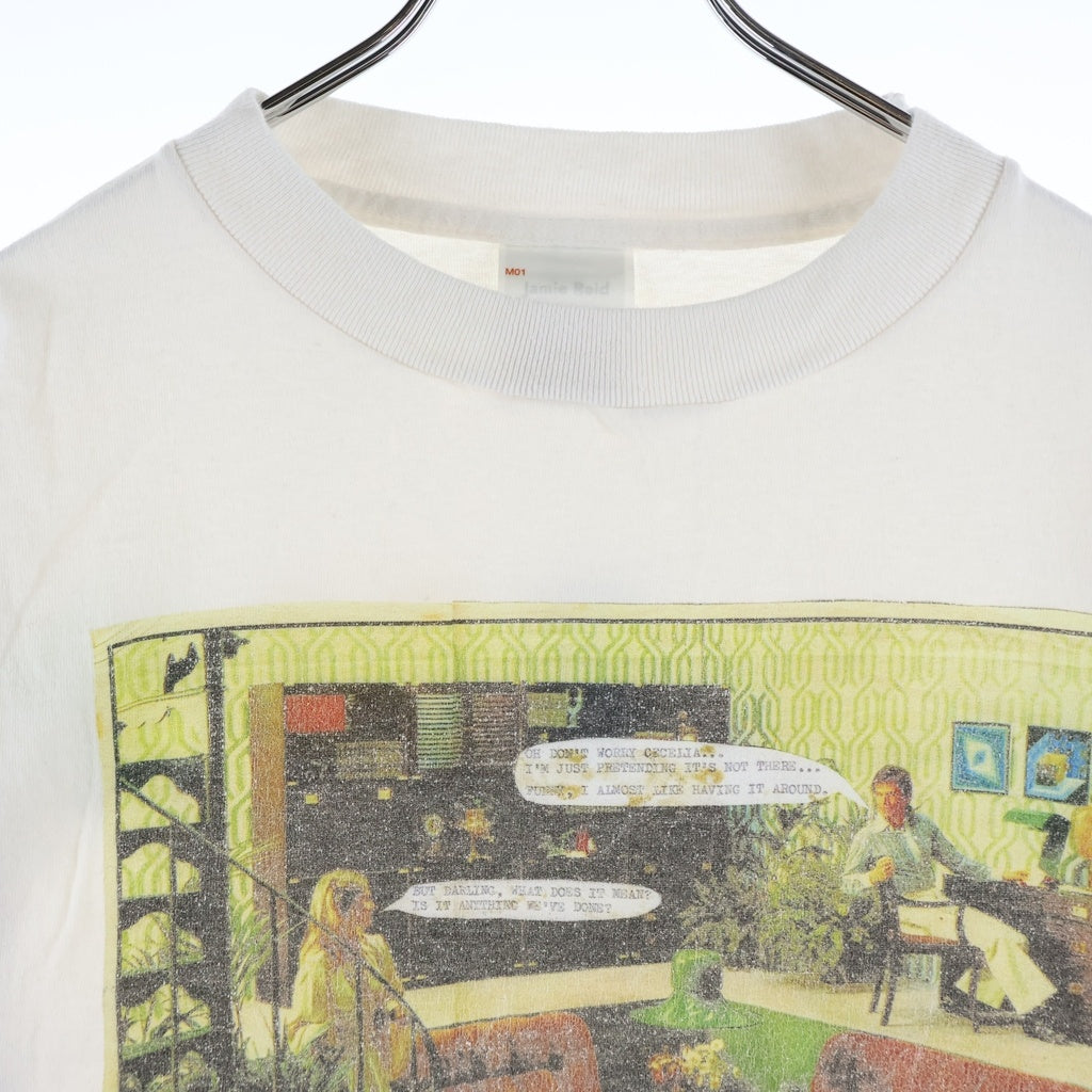 SAINT MICHAEL(セントマイケル) 26SS ×JAMIE REID ジェイミー リード 両面プリント クルーネック 半袖Tシャツ カットソー ホワイト SM-MK8-0000-C05
