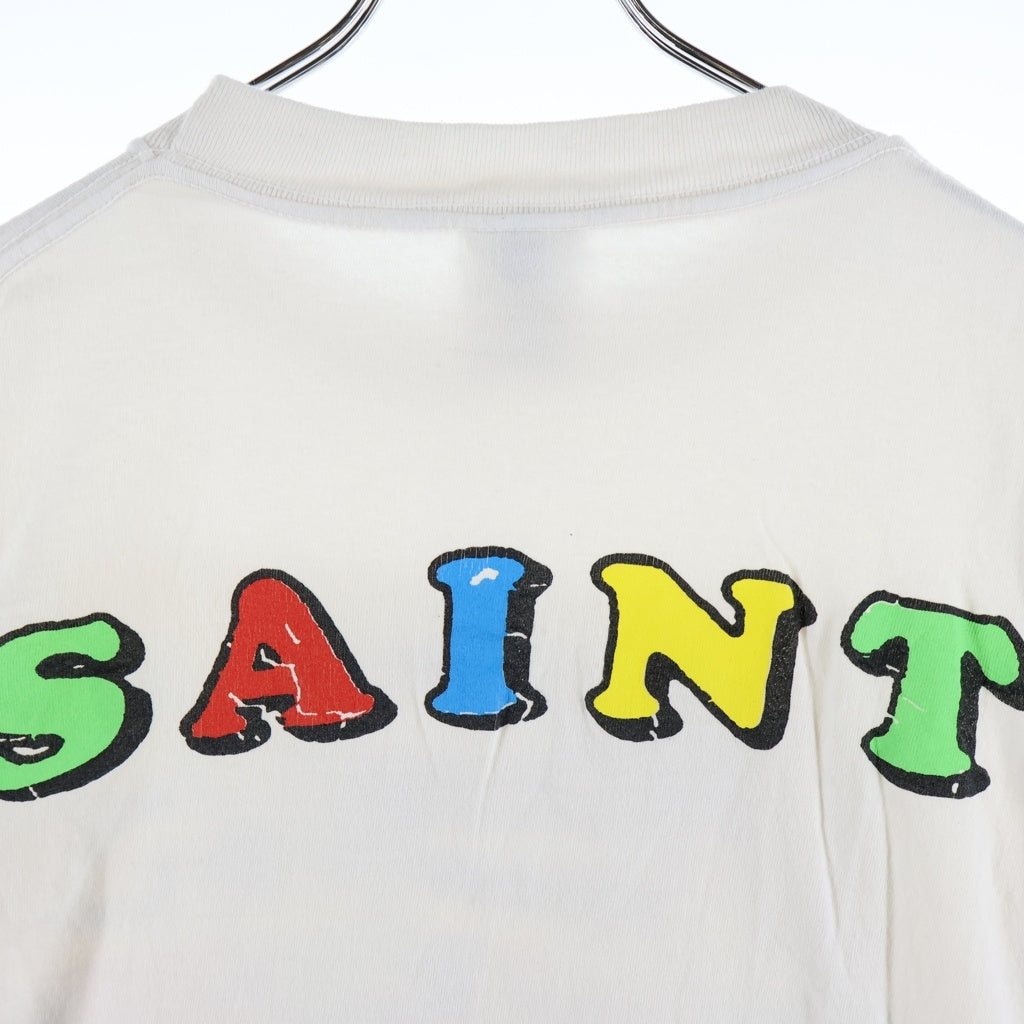SAINT MICHAEL(セントマイケル) 26SS ×JAMIE REID ジェイミー リード 両面プリント クルーネック 半袖Tシャツ カットソー ホワイト SM-MK8-0000-C05