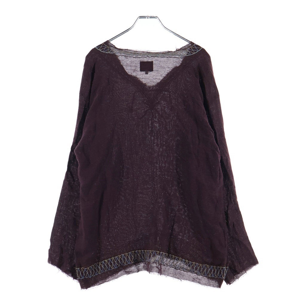 Needles(ニードルス) EMBROIDERED TUNIC GAUZE エンブロイダリード ガーゼチュニック レディース ブラウン SX280