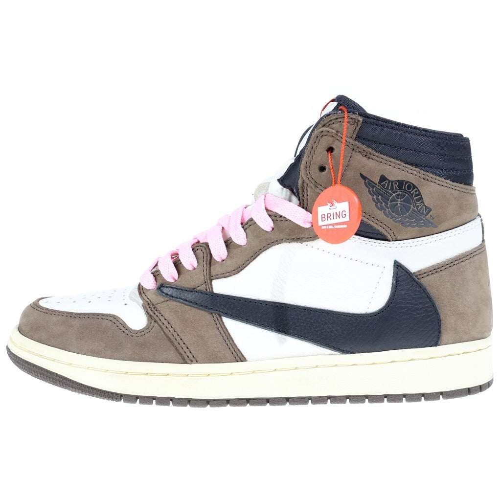 NIKE(ナイキ) ×TRAVIS SCOTT AIR JORDAN 1 RETRO HIGH OG TS SP トラヴィススコット エアジョーダン1 レトロ ハイカットスニーカー ブラウン US9/27.0cm CD4487-100