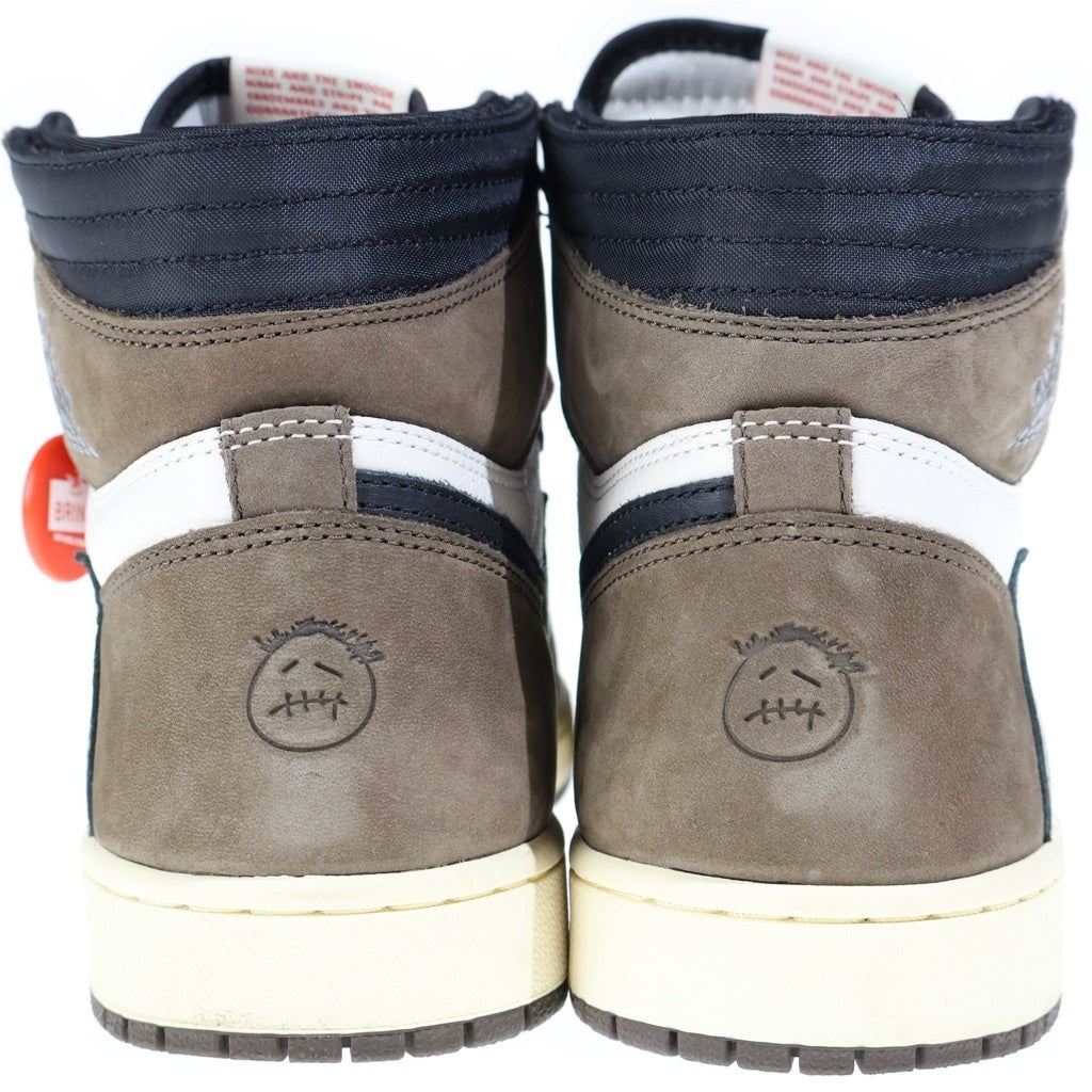 NIKE(ナイキ) ×TRAVIS SCOTT AIR JORDAN 1 RETRO HIGH OG TS SP トラヴィススコット エアジョーダン1 レトロ ハイカットスニーカー ブラウン US9/27.0cm CD4487-100